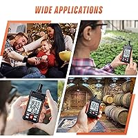 Vista 7 de Protmex HT607 Temperature Humidity Meter High Precision Digital Hygrometer with Ambient, Relative Humidity, Dew Point, Wet Bulb Thermometer, Min/Max