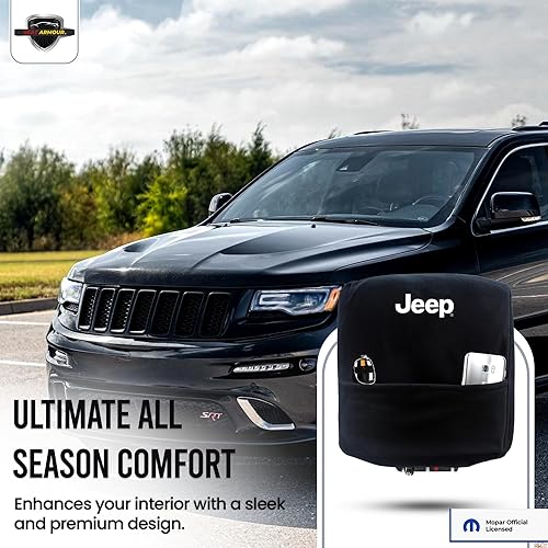 Miniatura 7 de Funda para reposabrazos de consola prémium para Jeep Grand Cherokee 2011-2019, suave, lavable a máquina, fácil de instalar, felpa y duradera, color