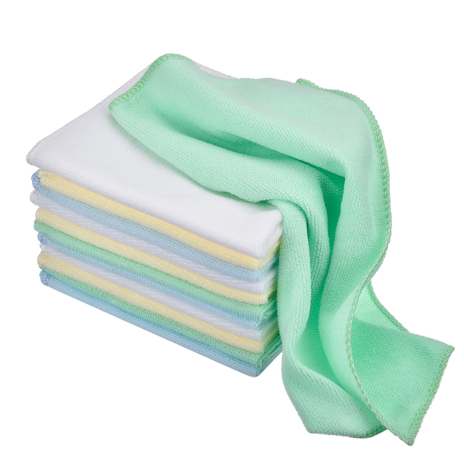 Hotop Microfiber Cloth Cleaning Cloths Lint Free Cloth for Polishing, Washing, Waxing And Dusting, Cleaning Accessories, 12 Pieces