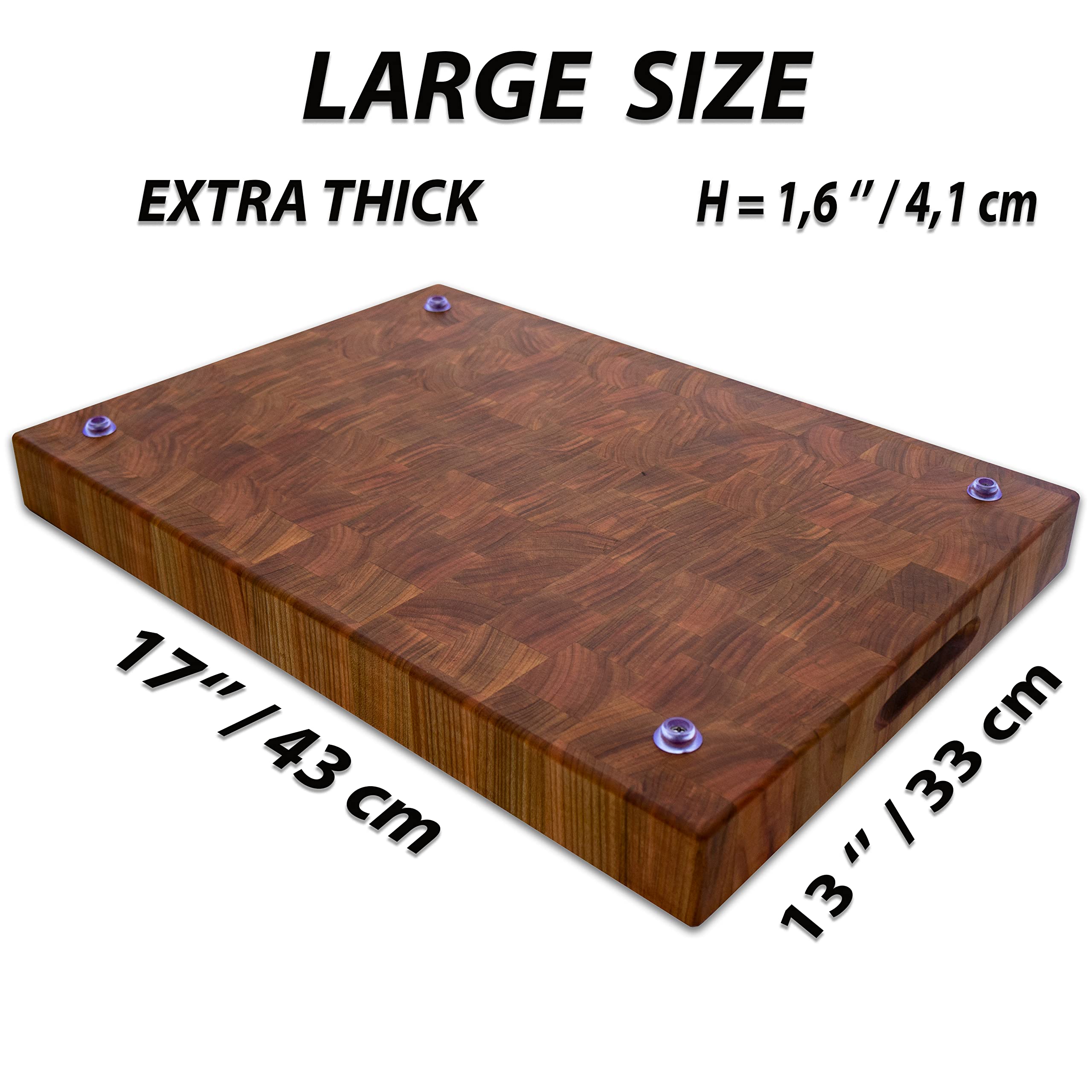 Handmade EdgeGrain Double Sided Cutting Board with Juice Groove