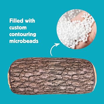 Kikkerland Log Head Rest Micro Bead Neck & Leg Cushion Novelty Home Decor | patio-furniture-cushions