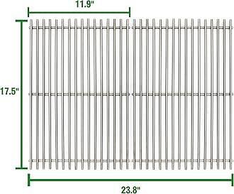LOCVCDA 17.5" Stainless Steel 7639 Gas Grill Grates for Weber Spirit 300 Series, Spirit 700, Genesis Silver B/C, Genesis Silver B & C, Genesis Gold B & C, Genesis Platinum B & C, Genesis 1000-3500