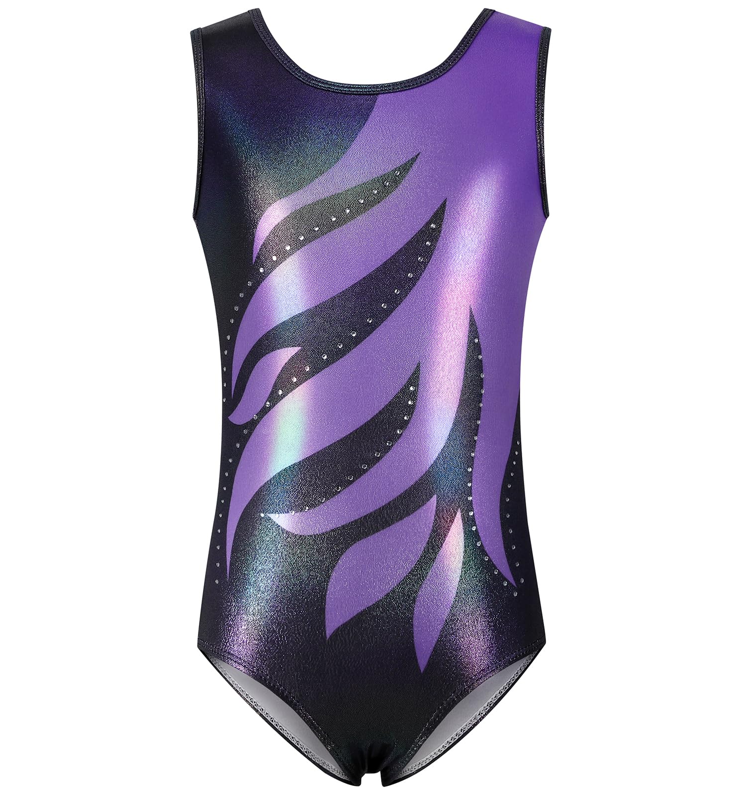Hovershoes Gymnastics Leotards for Girls Sleeveless Gradient Color Sparkle Leotard Dancing Ballet Gymnastics Outfits Kids Athletic Dancewear 5-14 Years