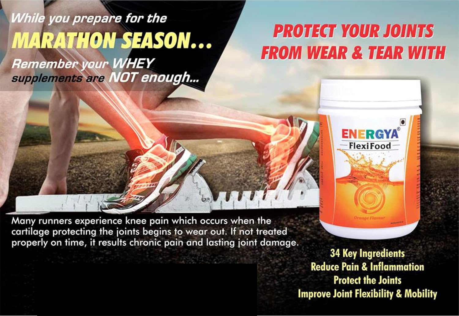 Energya flexifood (pack of 3) _Unique collagen, glucosamine, msm, ashwagandha, boswellia, rose hip, vitamin C, combination of calcium for joints, entryning, skin health Energya flexifood (pack of 3) _Unique collagen, glucosamine, msm, ashwagandha, boswellia, rose hip, vitamin C, combination of calcium for joints, entryning, skin health