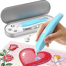 Caydo Cordless Electric Diamond Painting Pen, E-Painter for Diamond Painting - Diamond Art Pen with Vacuum Technology, Ergonomic Design & Storage Tray – No Wax, Patented (Blue)