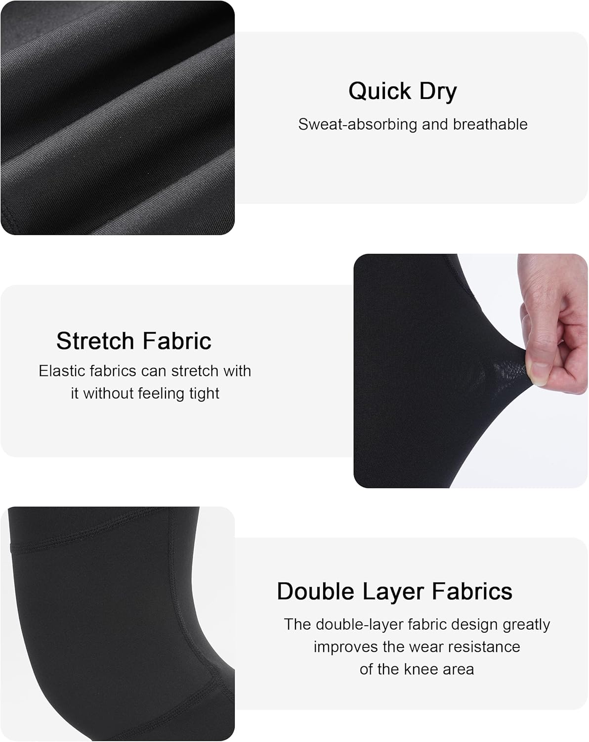 Roadbox Boys Compression Leggings,Youth Athletic Pants Capris Tights,Kids Sports Base Layer Basketball Running - Image 5