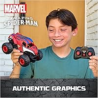 Vista 2 de Monster Jam, Marvel The Amazing Spider-Man RC Monster Truck, 1:24 Scale, Kids Toys for Boys and Girls Ages 4 and up
