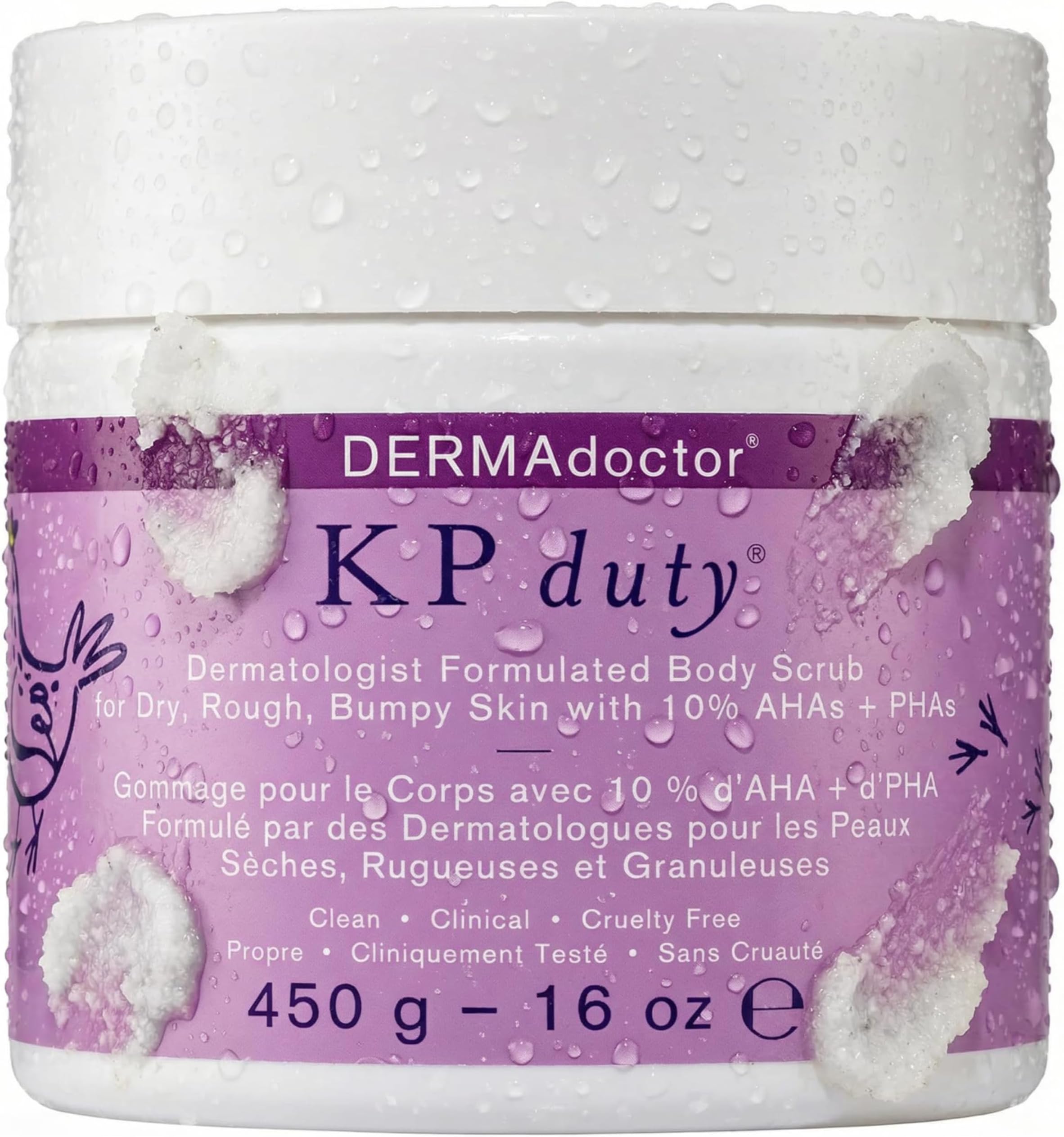 KP Bump Eraser Body Scrub with 10% AHAs + PHAs for Keratosis Pilaris, Dry, Rough, and Bumpy Skin, Dermatologist Formulated Exfoliating Body Scrub with Glycolic and Lactic acids - 16 Fl oz