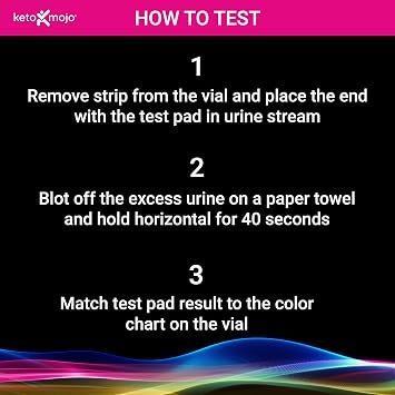Keto-MOJO Ketone Urine Test Strips, 150ct, Keto & Low-Carb Diet | 150 strips Extra-long for easy sampling App + keto eBook included Ketogenic low-carb fasting diets