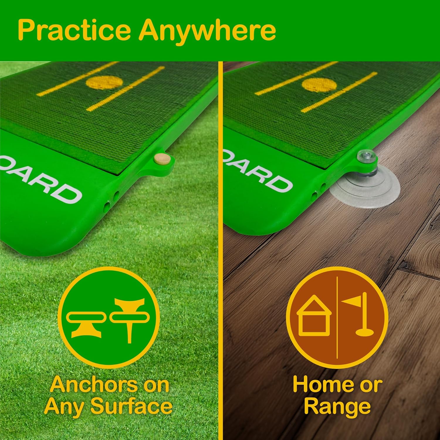 Golf Hitting Mat & Swing Path Trainer – Divot Board Mini with Instant Impact Feedback for Strike & Low Point Control – Indoor Outdoor Golf Practice & Training Mat