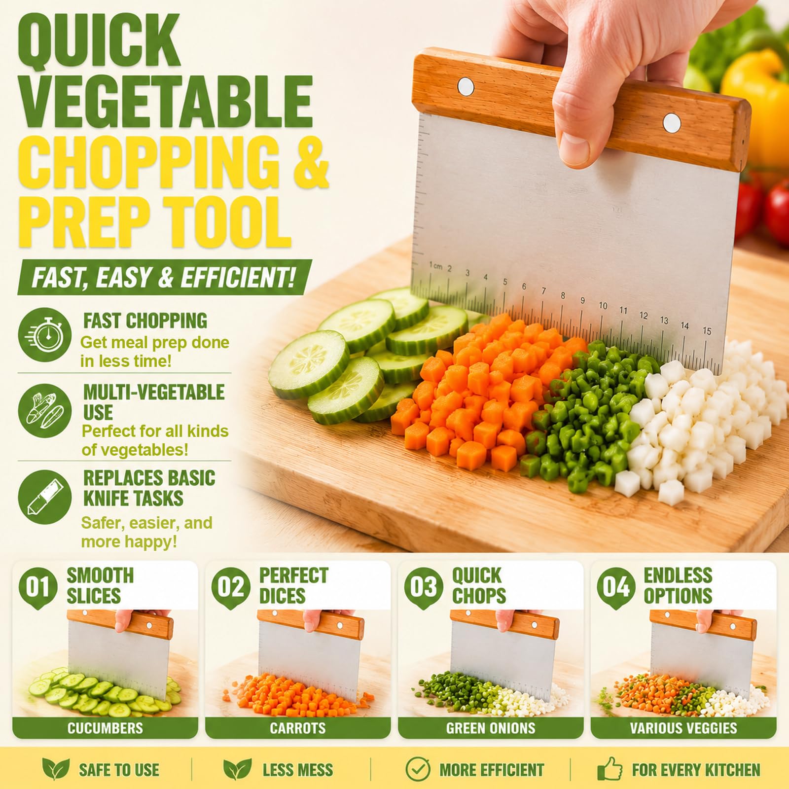 Stainless Steel Dough Scraper - Pizza Bench Scraper -6 Stainless Steel Dough Scraper - Pizza Bench Scraper -6