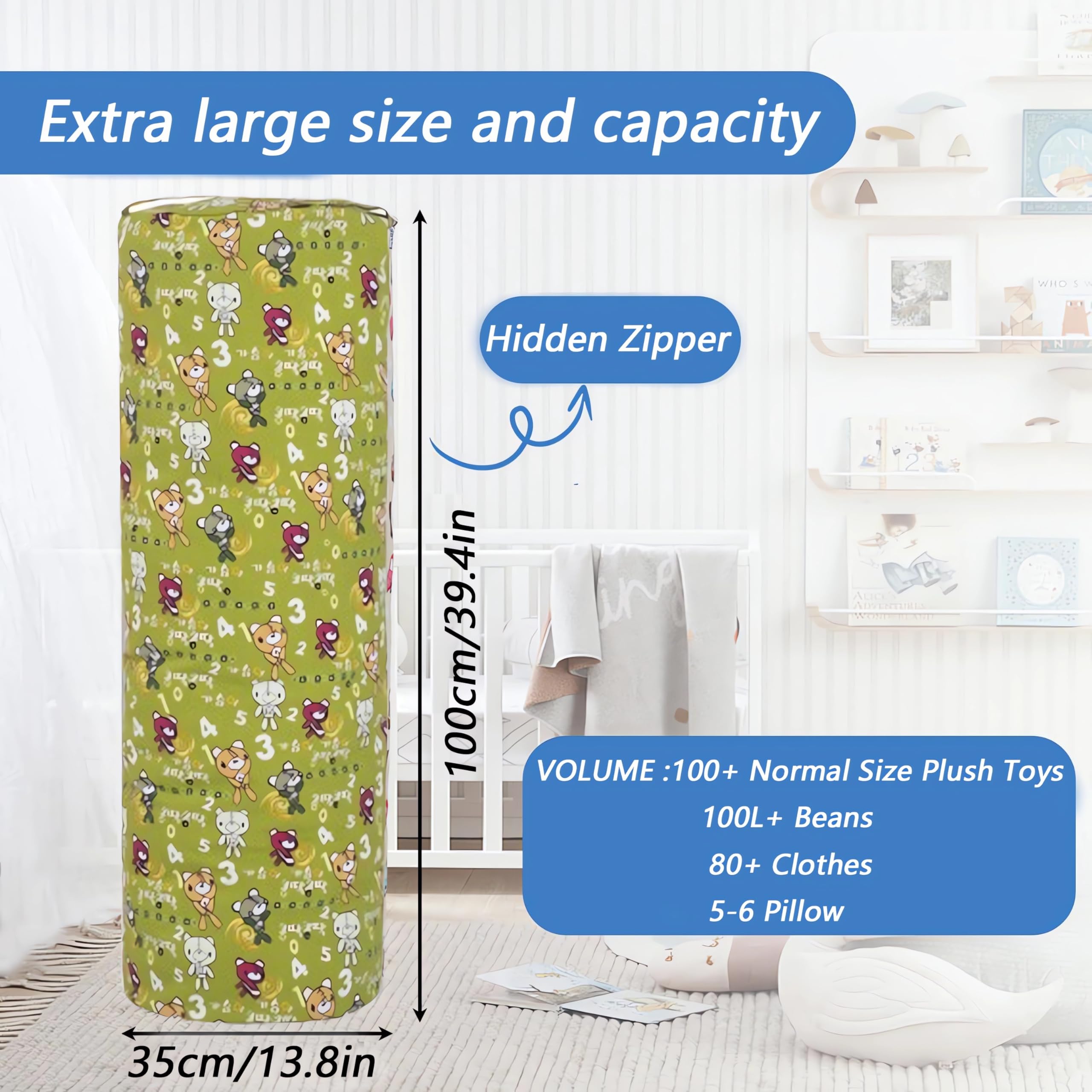 Saco De Peluche/Almacenamiento De Juguetes De Peluche, Columnas Para Almacenamiento De Juguetes De Peluche, Sofá Para Niños, Niños y Niñas, Lona, Sofás De Asiento Blando (Sin Acolchado) (E)