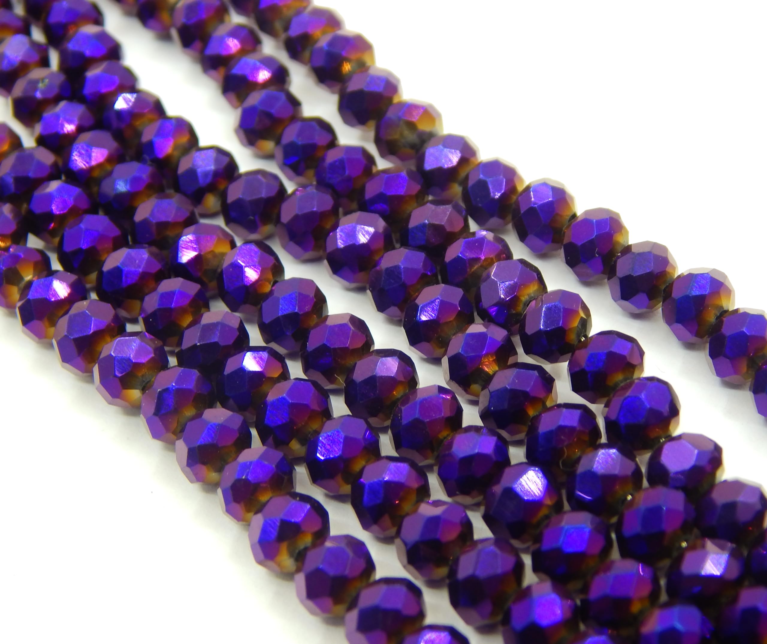 Perlin Pack of 160 Czech Bohemian Crystal Beads, 3 mm x 2 mm, Czech Beads, CZ Glass Faceted Rondelle Beads, Glass Beads - Image 2