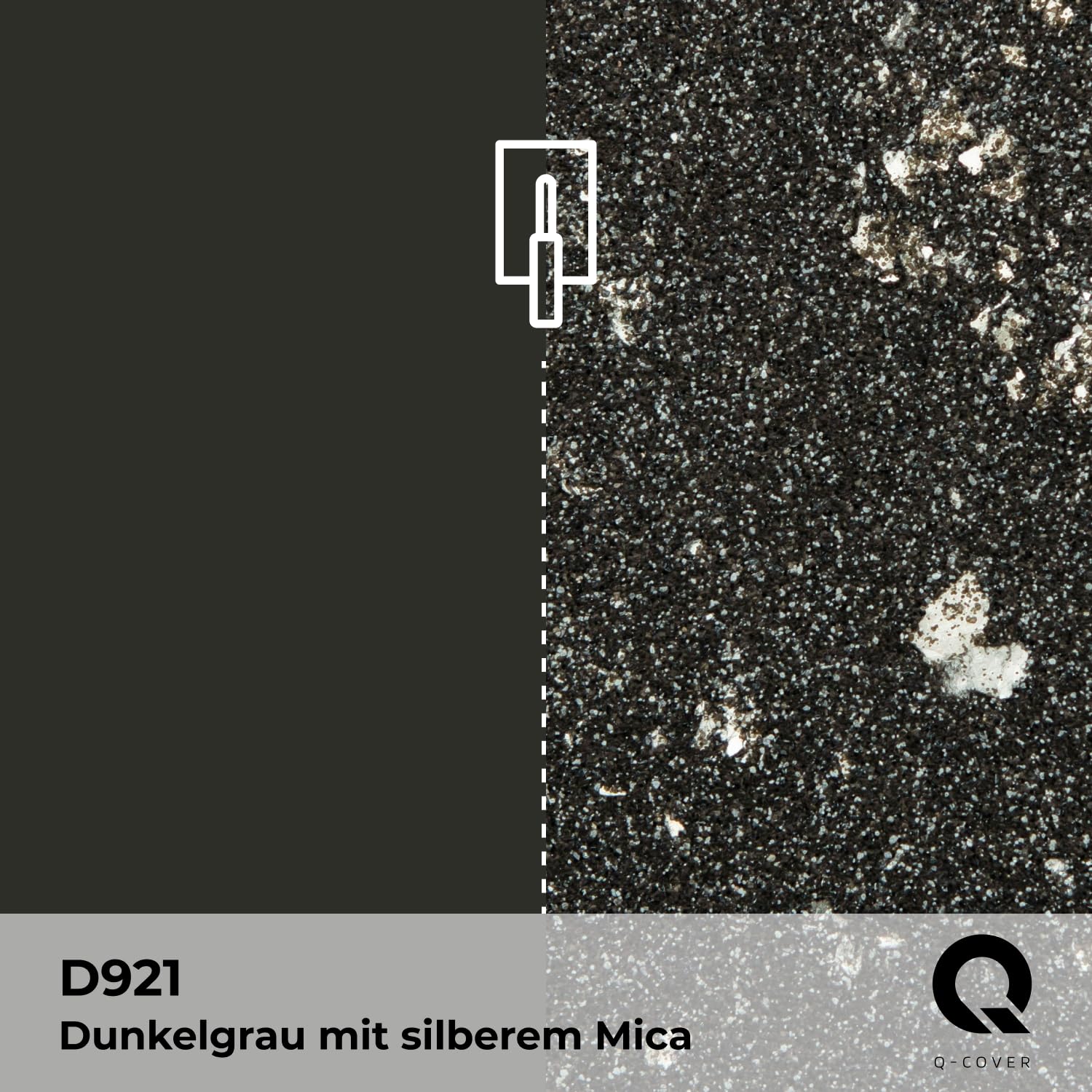 Quarzgrund für Dekorativer Putz mit Mica Dunkelgrau D921 7,5KG | Acrylatdispersion Grundiermittel Innen & Außen für Wände und Decken Grundierung Schutz Mosaikputz ca. 0,3-0,4 KG/m2