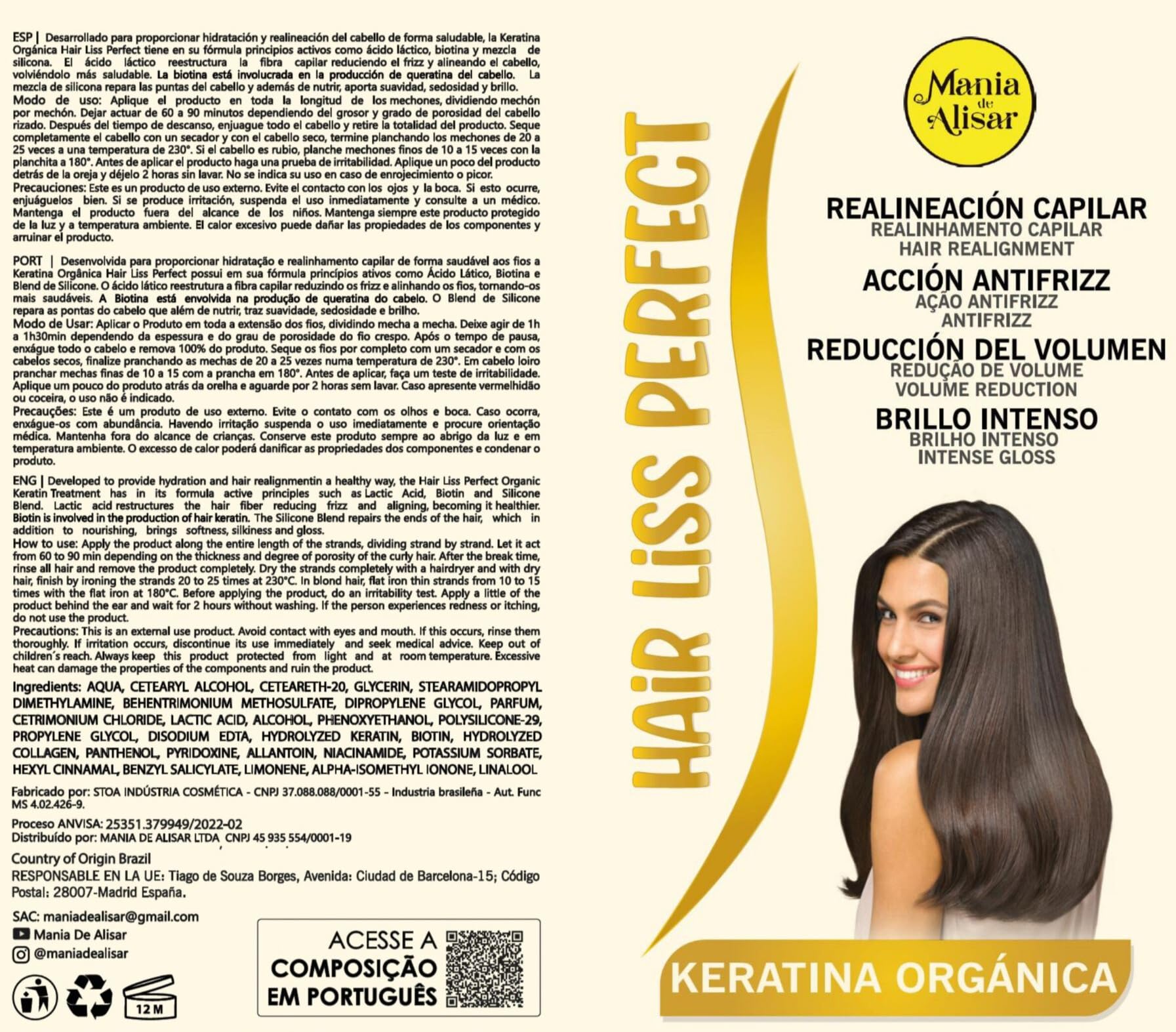 Kit Alisado Brasileño Keratina Orgánica Progresivo 2 x 100 ml
