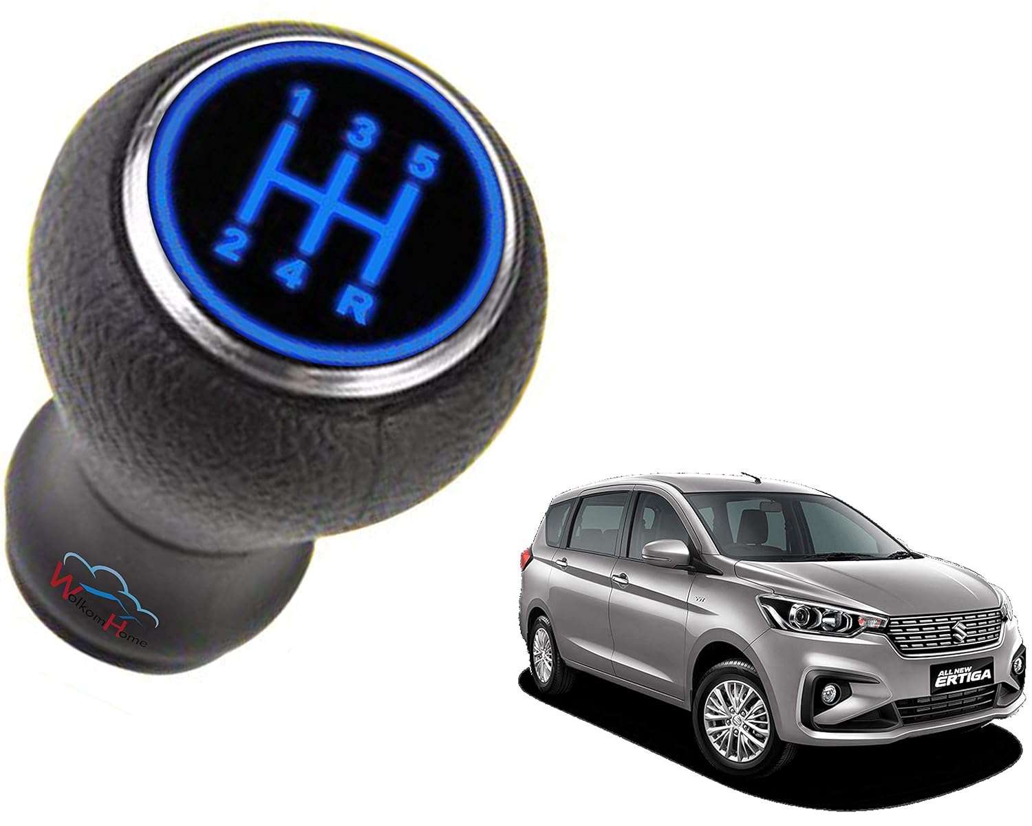 WolkomHome LED Gear Knob Shift with Blue Light Manual Transmission Gear