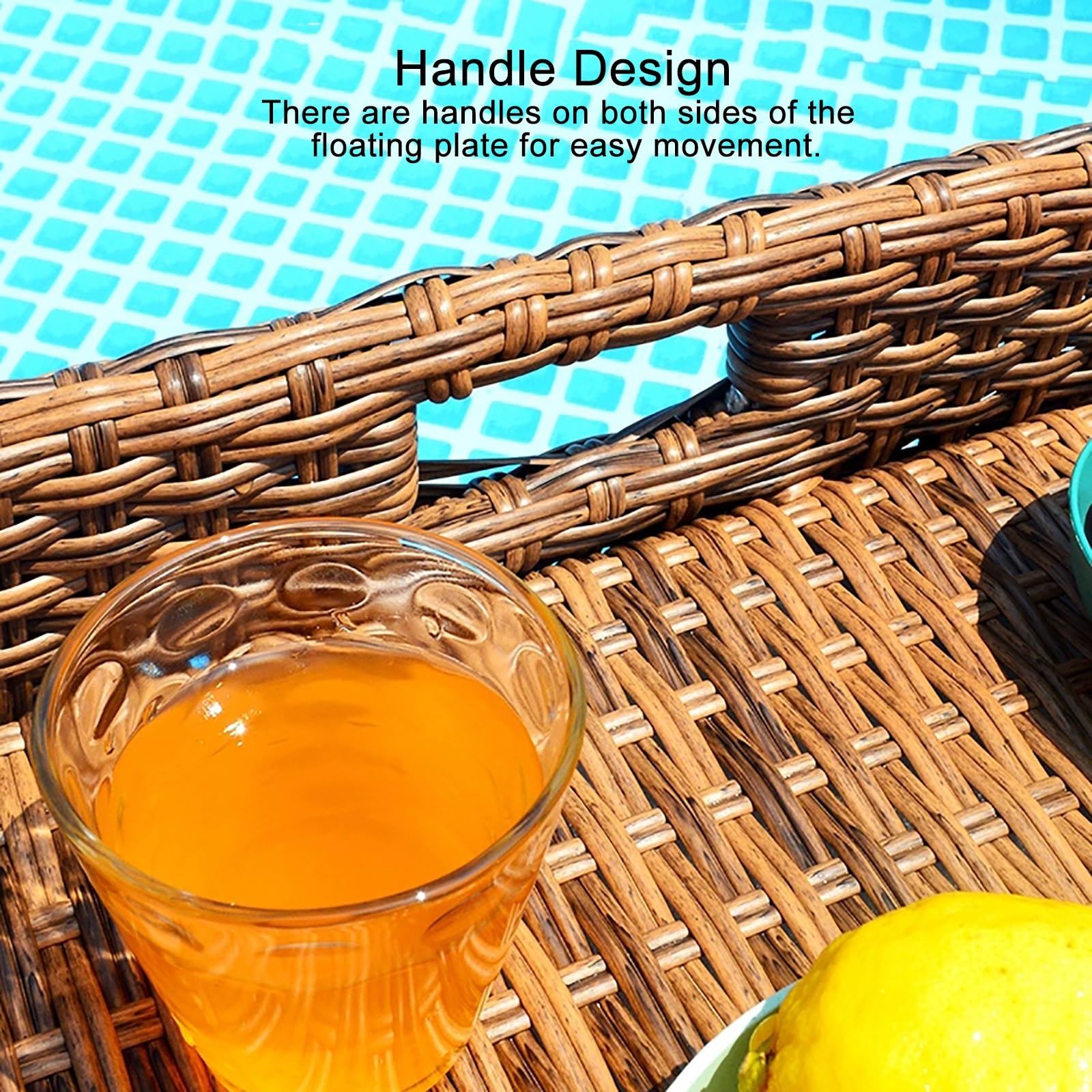 Schwimmendes Pooltablett, schwimmendes Serviertablett, runde Schwimmhilfen für den Pool zum Servieren von Getränken, schwimmender Brunch