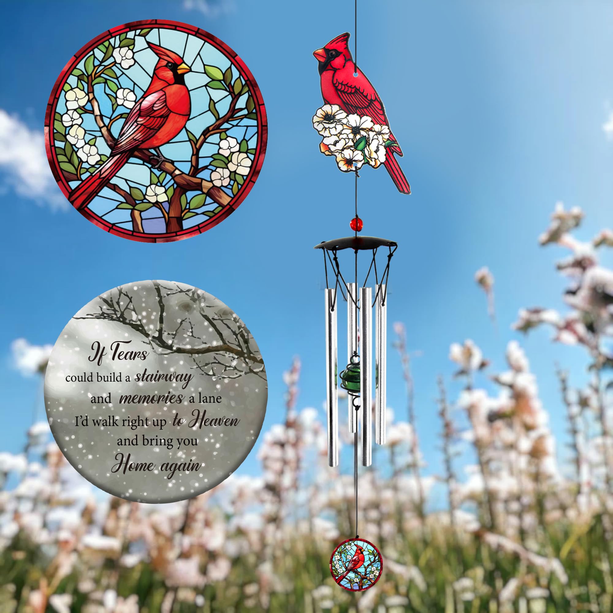 ASTARIN Personalized Wind Chimes Outdoor Large Deep Tone,Large Customized Wind Chimes for Outside Tuned Relaxing Soothing Low Bass,Memorial Windchimes Sympathy