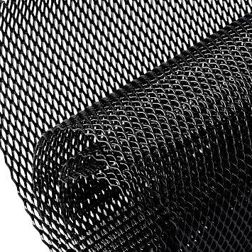AggAuto Universal 40"x13" Car Grill Mesh 5x10mm Rhombic Hole Black