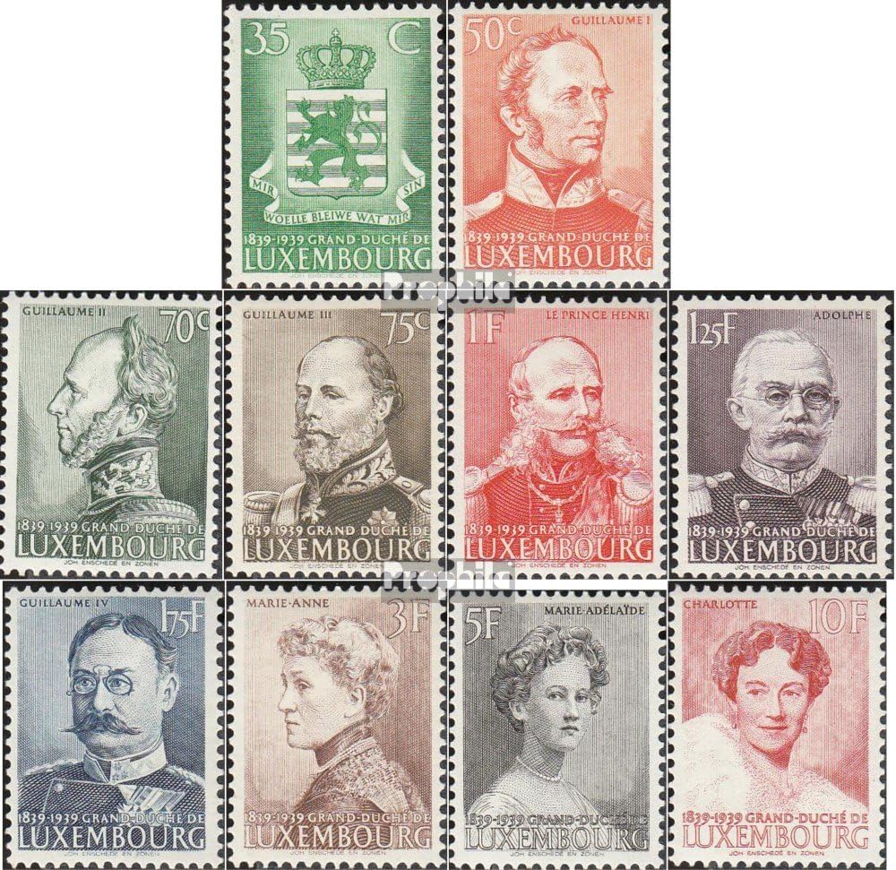 Luxembourg 321-330 (Complete.Issue.) unmounted Mint/Never hinged ** MNH 1939 Rulers (Stamps for Collectors)