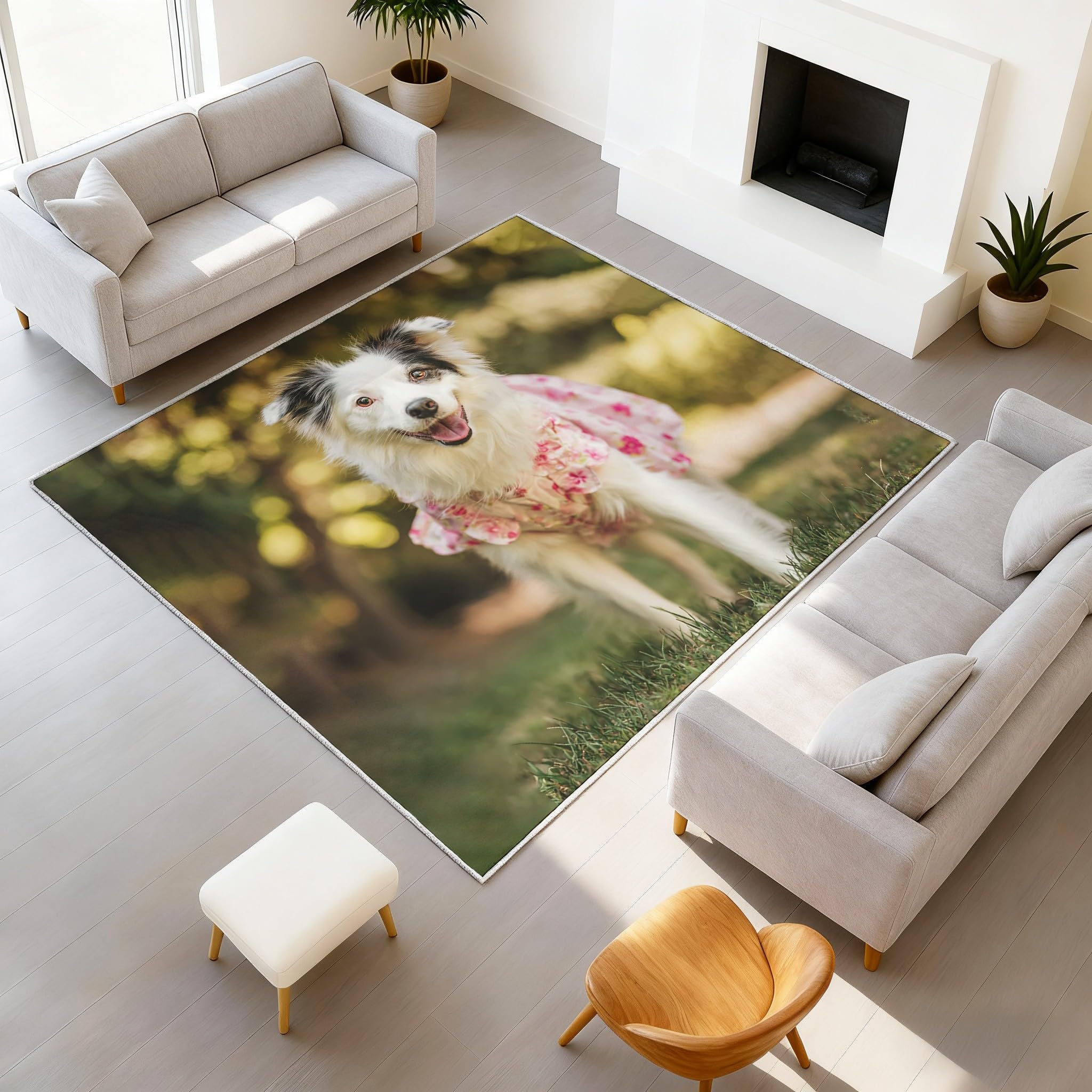 Tapis de décoration résistant prairie pour protéger les sols des animaux