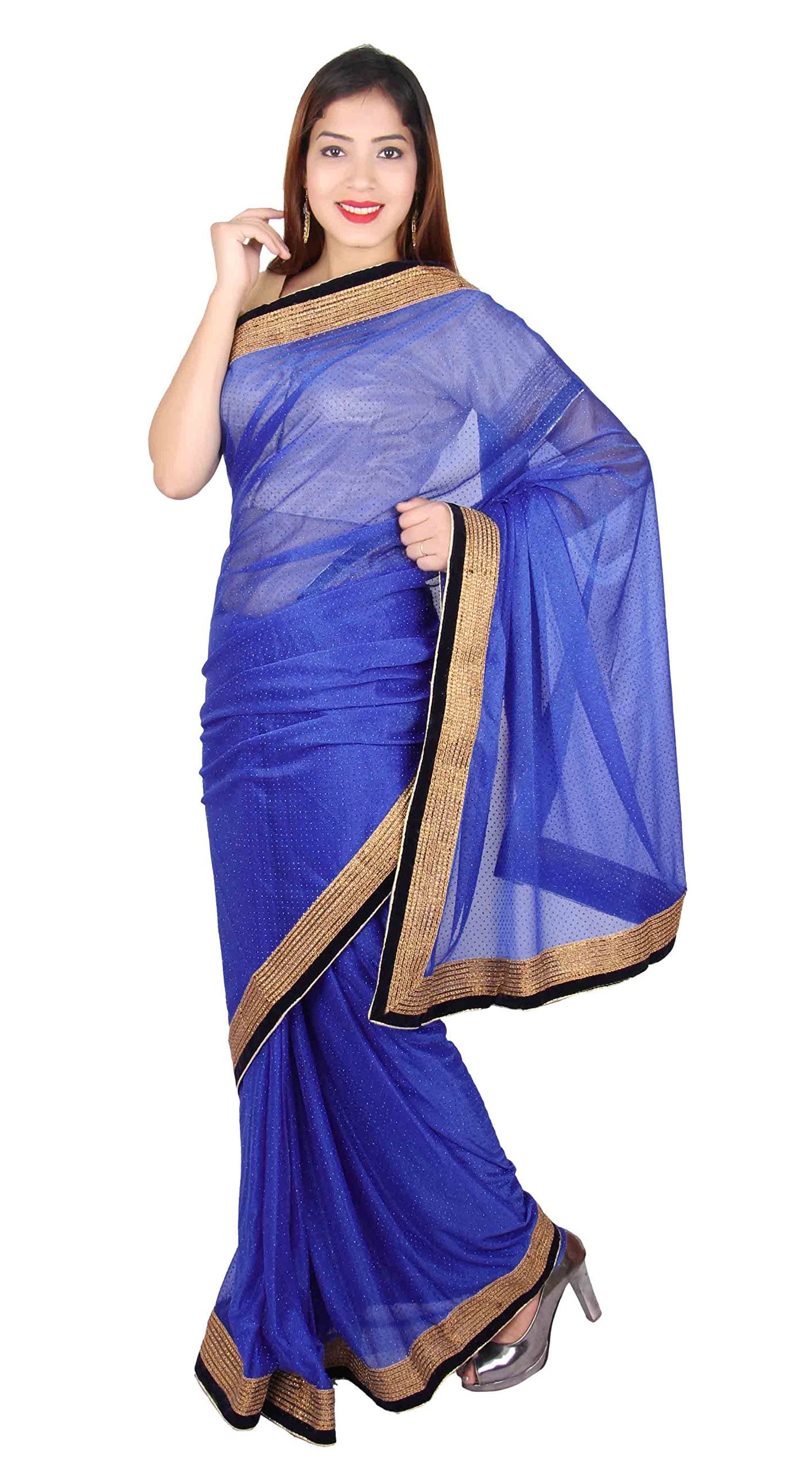 Border Bollywood Fancy Dress Sari Aparel 7270