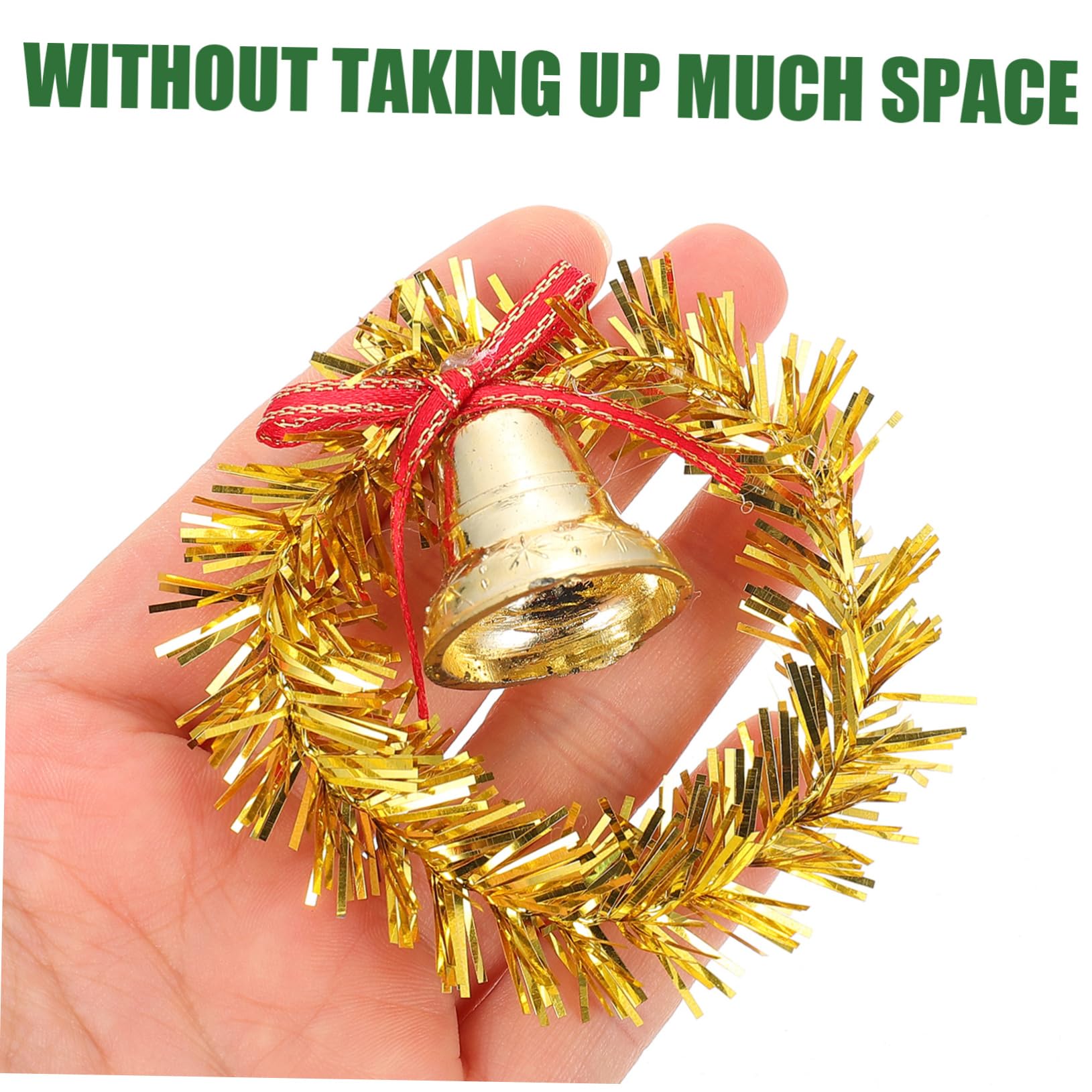 Alipis 50 Pz decorazione natalizia ciondolo campana di Natale ciondoli natalizi pendenti natalizi ciondolo natalizio oggetti di scena per campane appese a Natale plastica