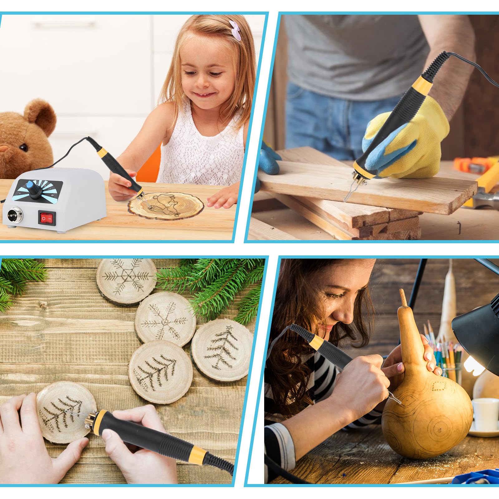 Holzverbrennungsset Mit 30 Spitzen - Brandmalerei Station 280-800°C