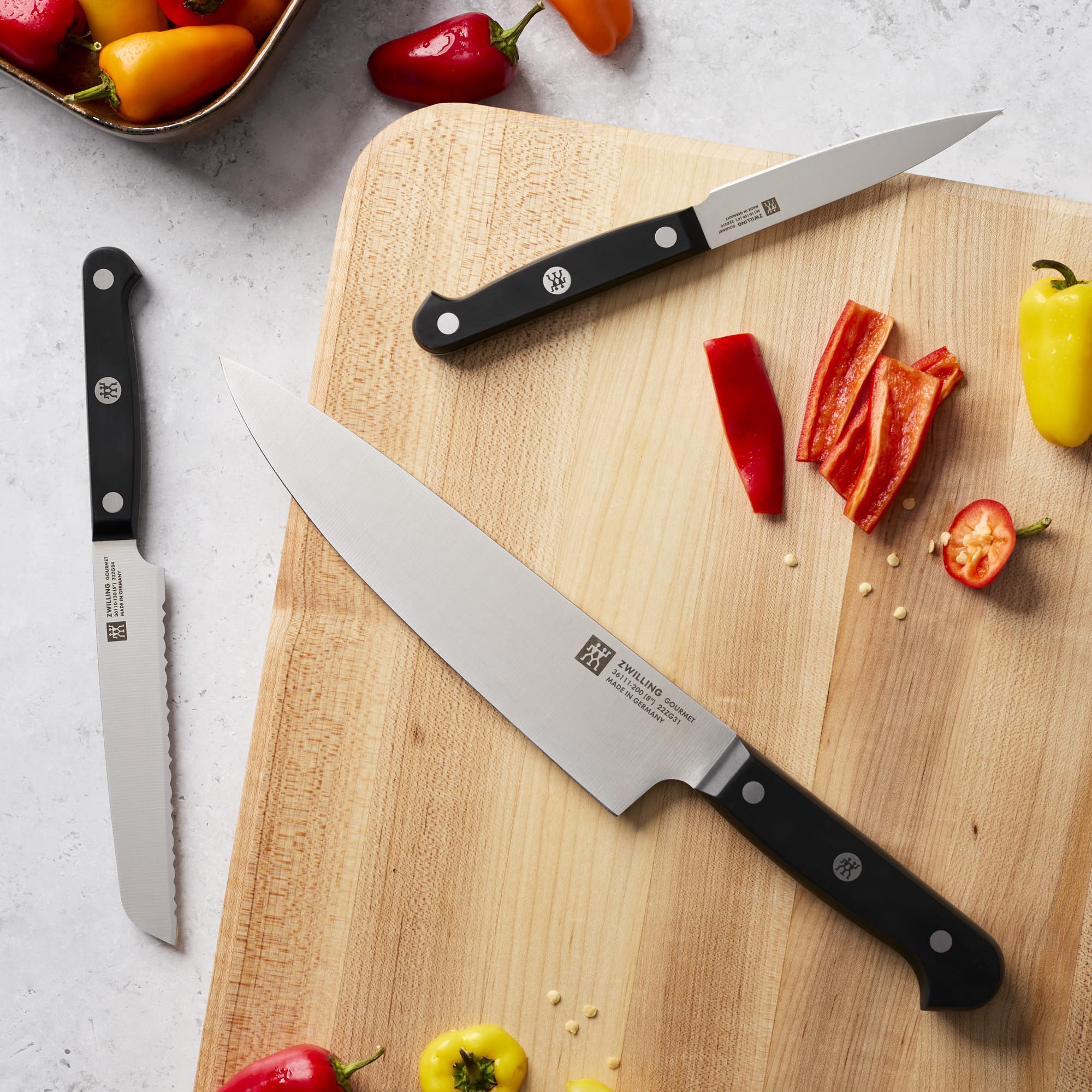 Amazon.com: ZWILLING Gourmet 3-pc Knife Set: Home & Kitchen