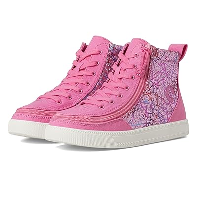 BILLY Footwear Kids Classic Lace High (Little Kid/Big Kid) Girls Shoes Pink Print