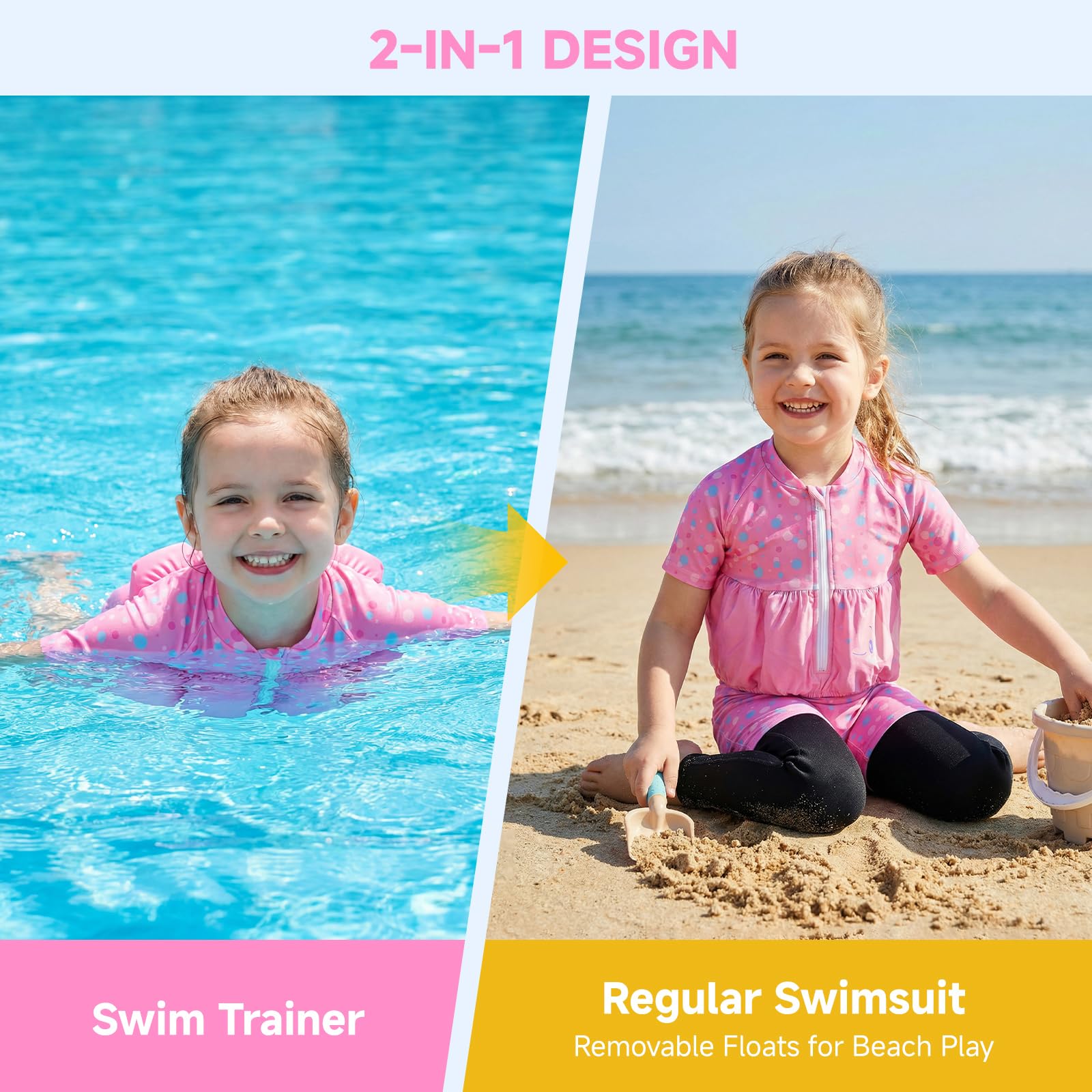 Traje de baño bebé niña niño con flotación niño natación entrenamiento ayuda flotante traje de baño de una sola pieza nadadores trajes de baño