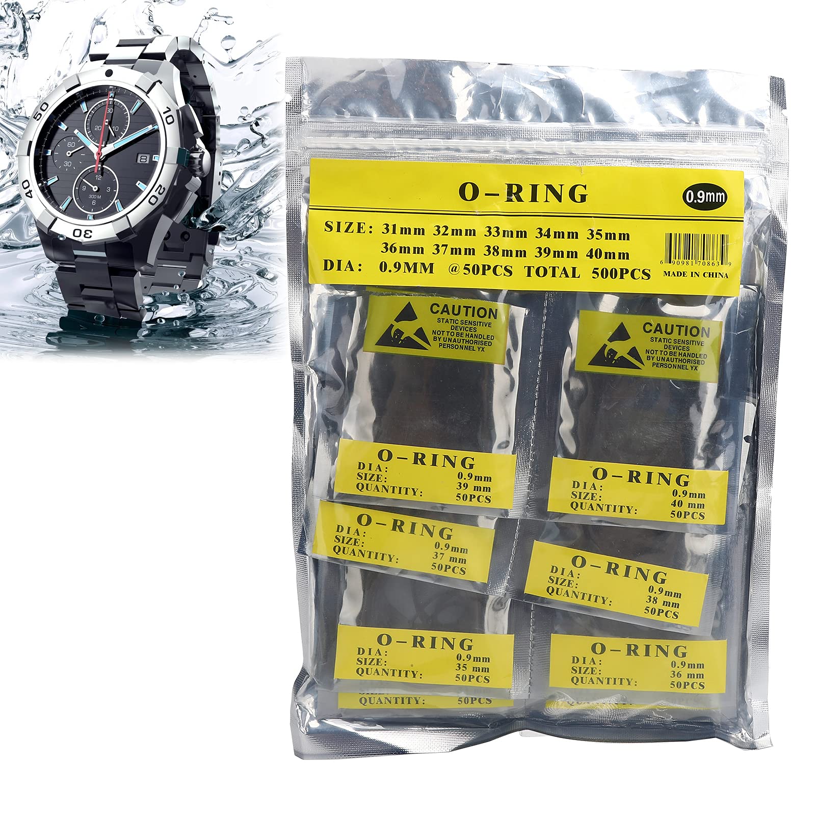 Set di guarnizioni in gomma O-Ring per orologio professionale O-Ring Watch Back Seal Guarnizione posteriore Set di accessori di ricambio