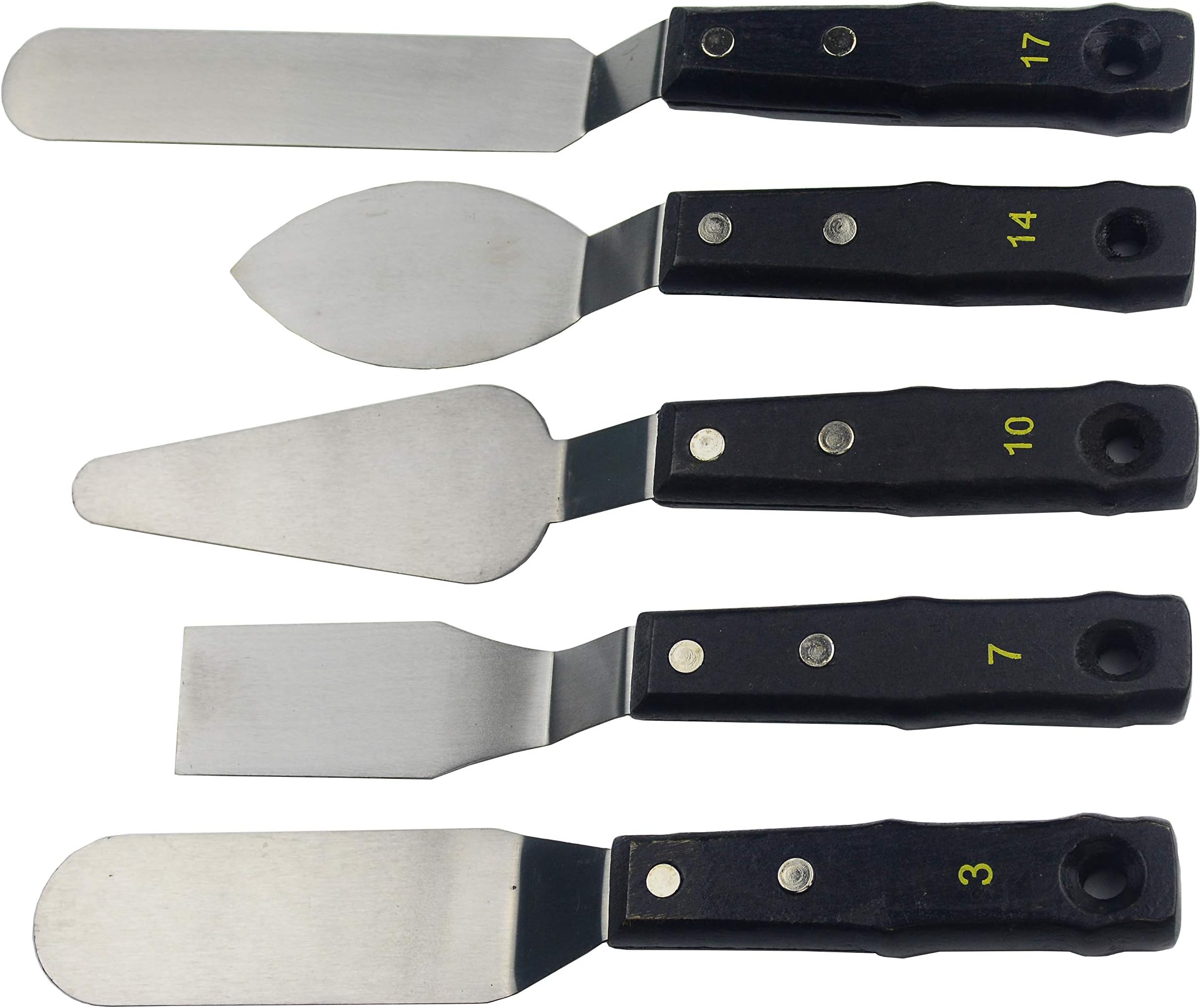 Large Painting Knife 5pcs by AebDerp Acrylic Paint Knife with Stainless Steel Palette Knives for Artist Painting Supply