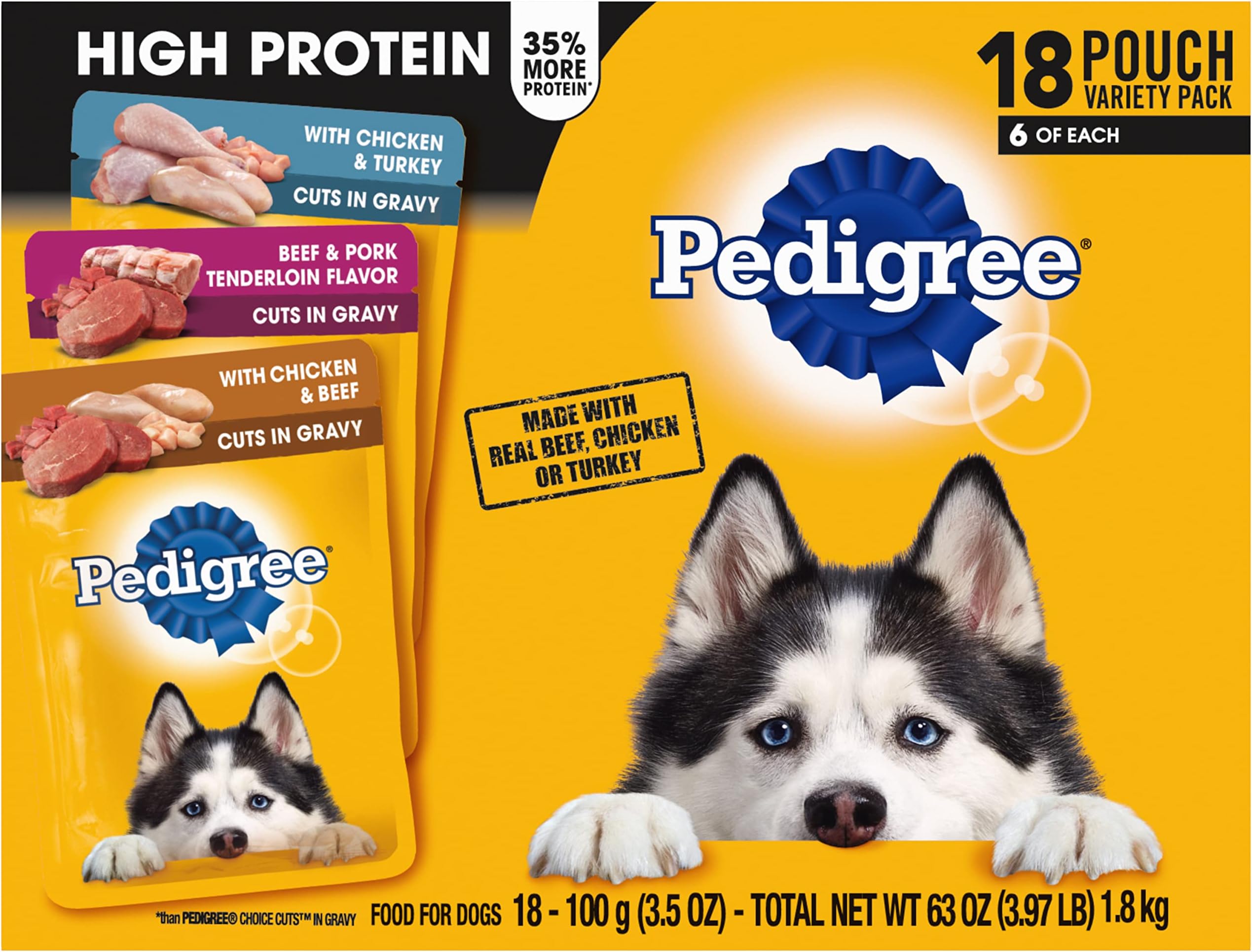 Pedigree Choice Cuts Variety Pack Beef, Grilled Chicken Wet Dog Food