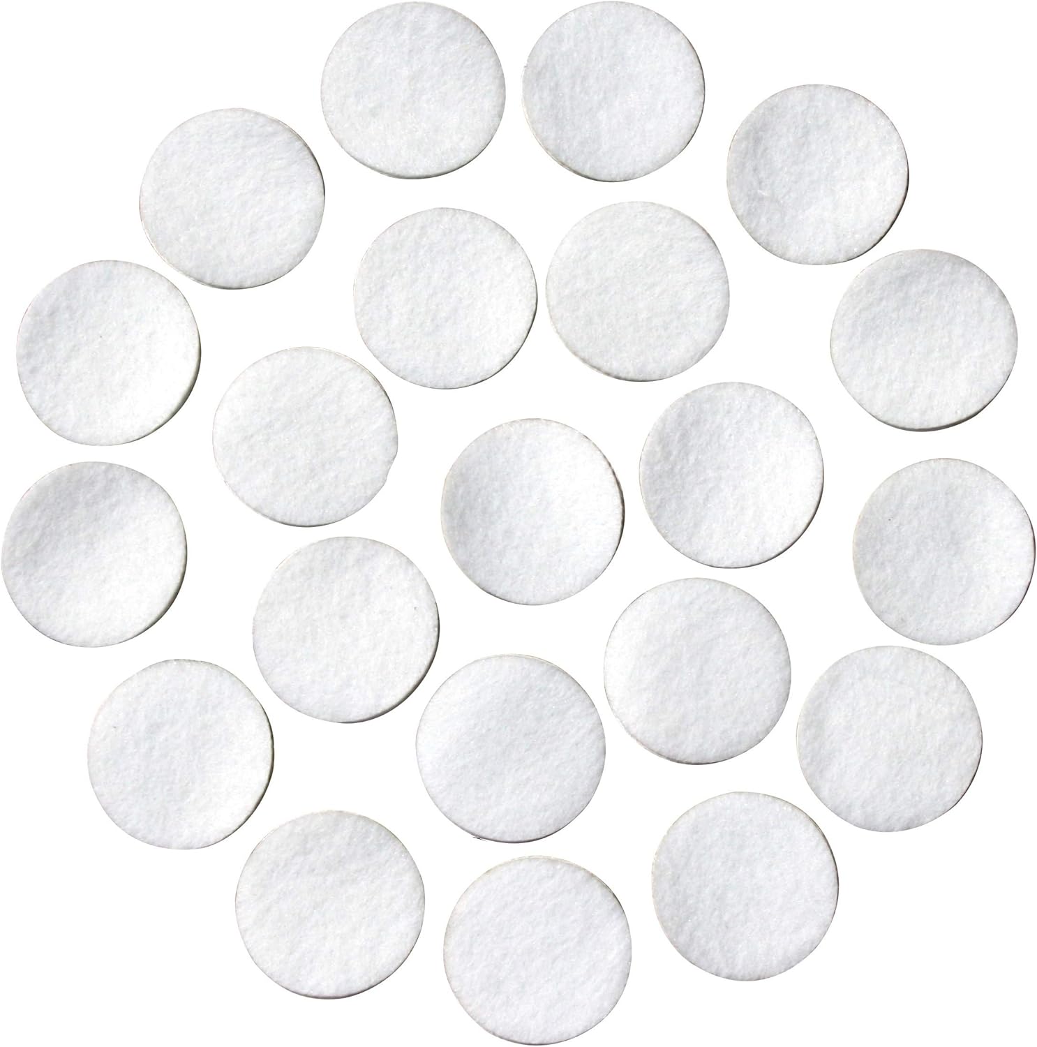 White Adhesive Felt Circles Variety of Sizes ½”, ¾”, 1