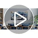 ERQINHUA Blue Tree Wall Paintings Canvas Wall Art For Living Room Large Wall Decor For Bedroom Office Decorations Farmhouse Abstract Watercolour Pictures Artwork Home Decor Ready To Hang 20"X40"