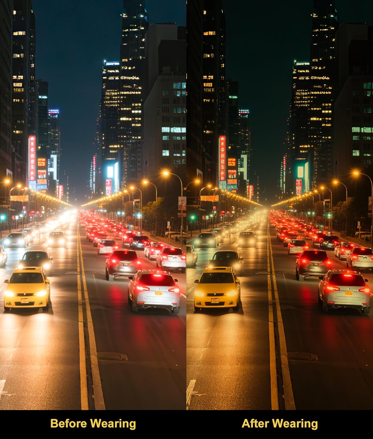 CAXMAN Night Driving Glasses for Men and Women Fit Over Night Vision Glasses HD Polarized Anti Glare Yellow Tinted Lens - Image 6