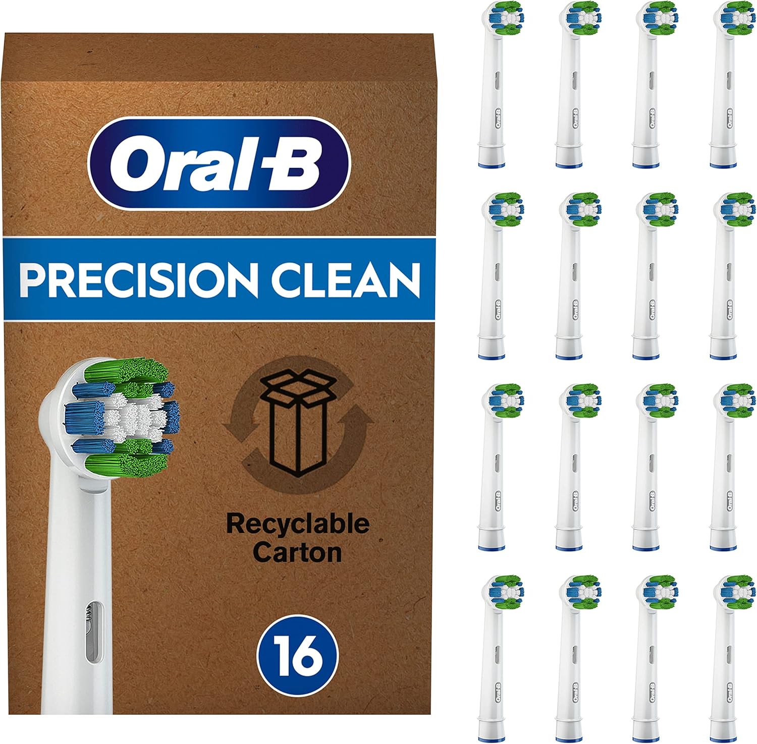 OralB Precision Clean Set di 16 testine per spazzolino elettrico