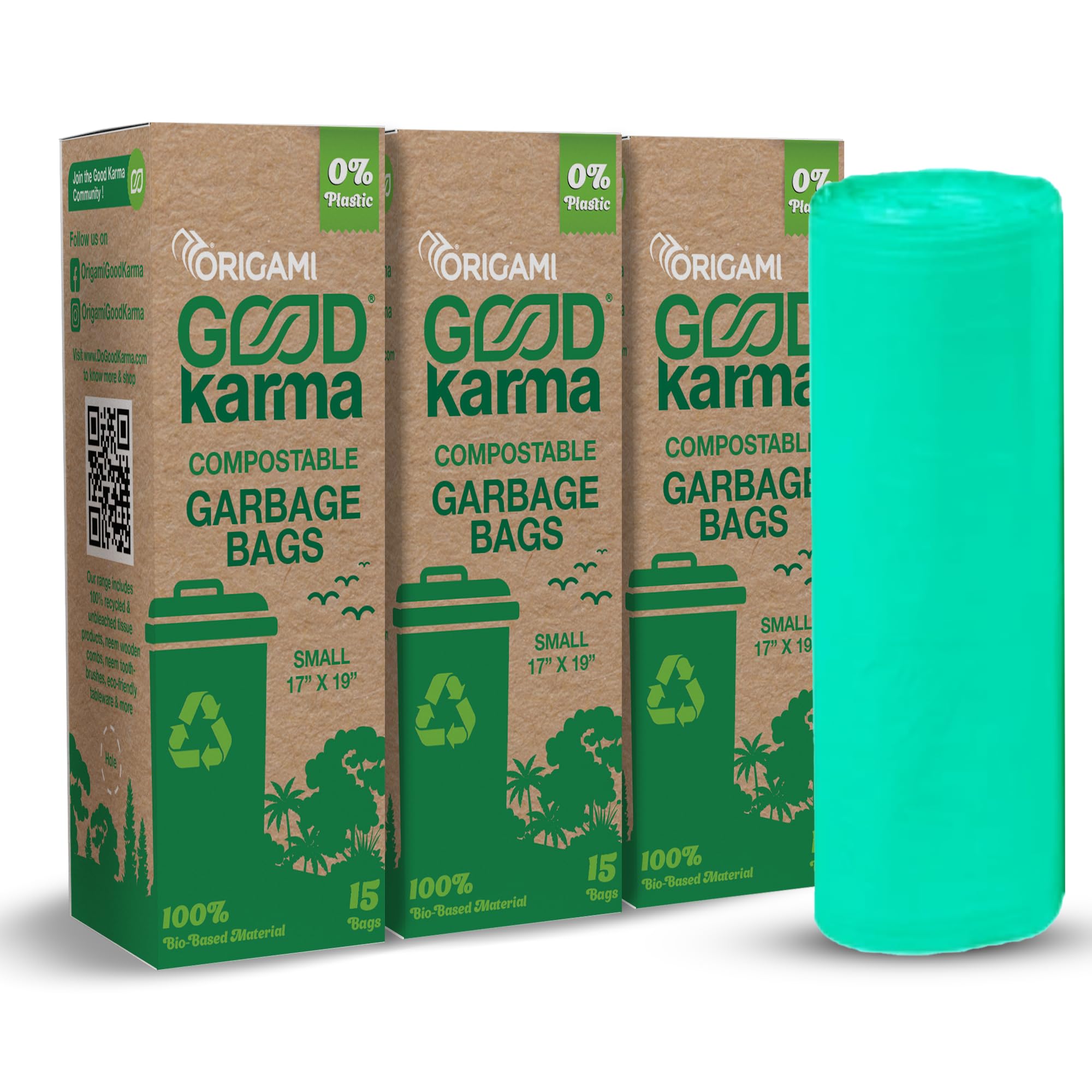 Eco-Friendly Origami Waste Bags - Pack of 3 -7