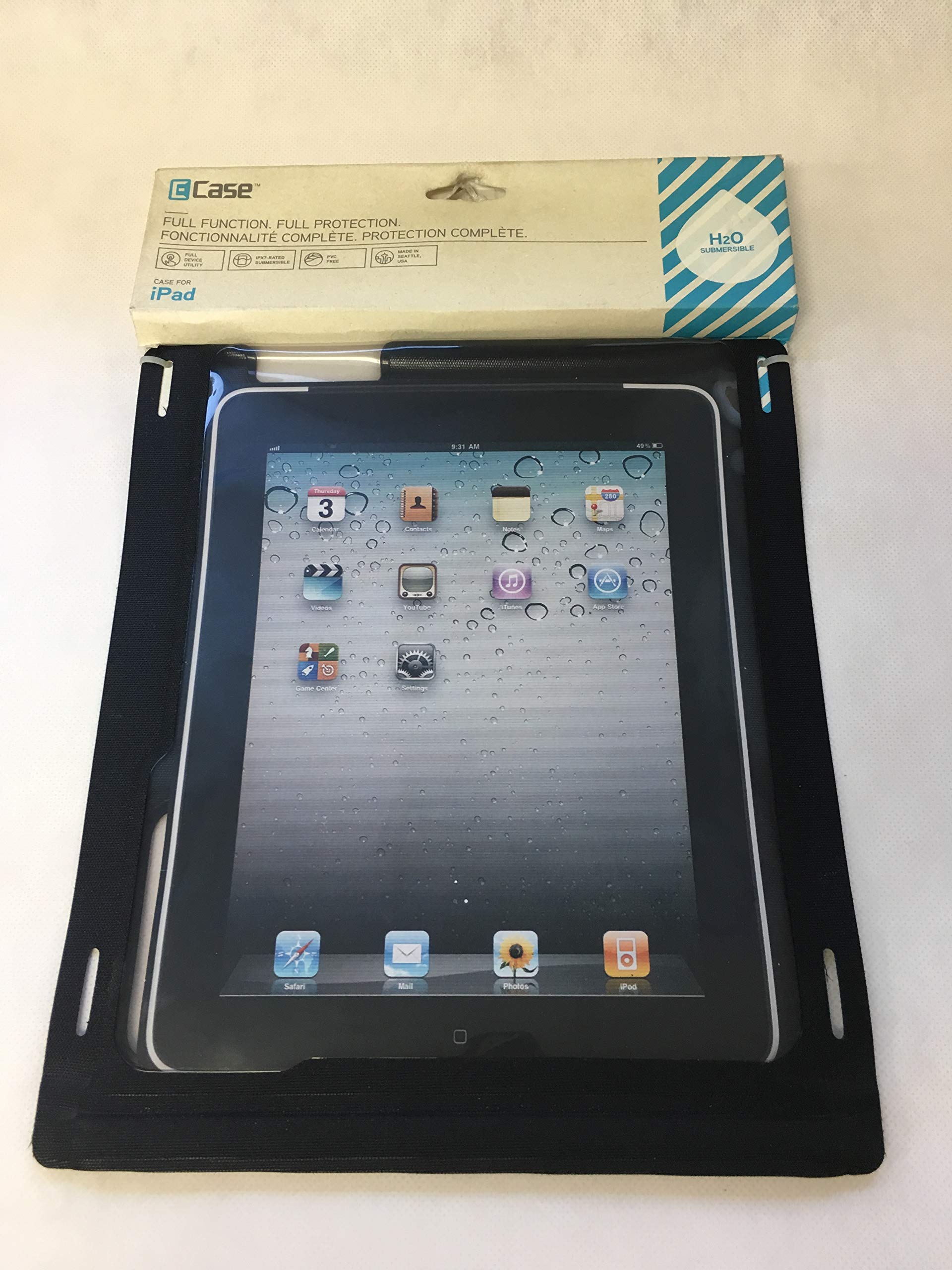 eCaseiPad Waterproof/Submersible Case Black IPX7 Rated External 24 x 28.5"