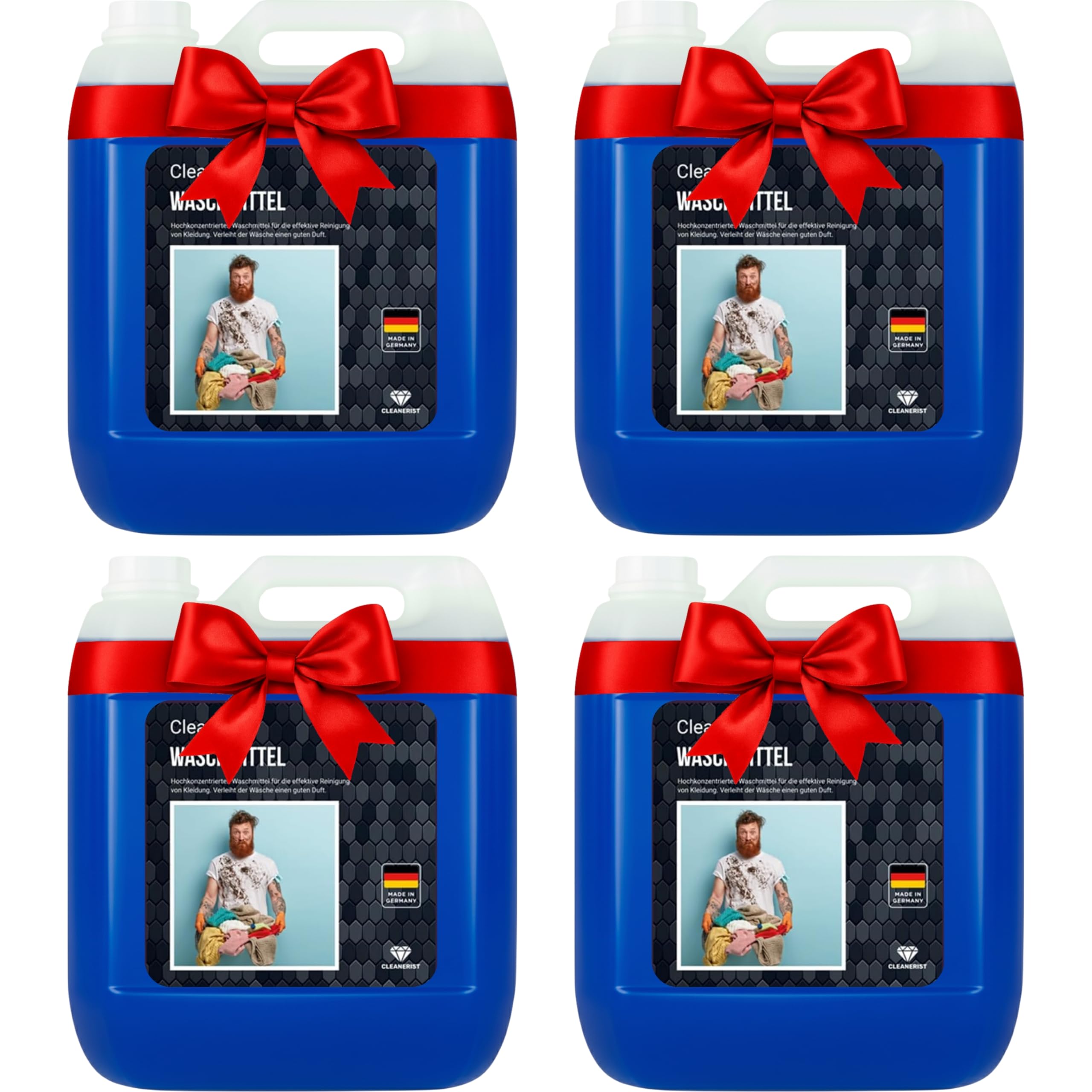 Cleanerist | 4x 5L detersivo lavatrice liquido universale, 800+ lavaggi – pulizia profonda, formula concentrata, profumo fresco, da 20°C a 95°C per colorati, bianchi e scuri