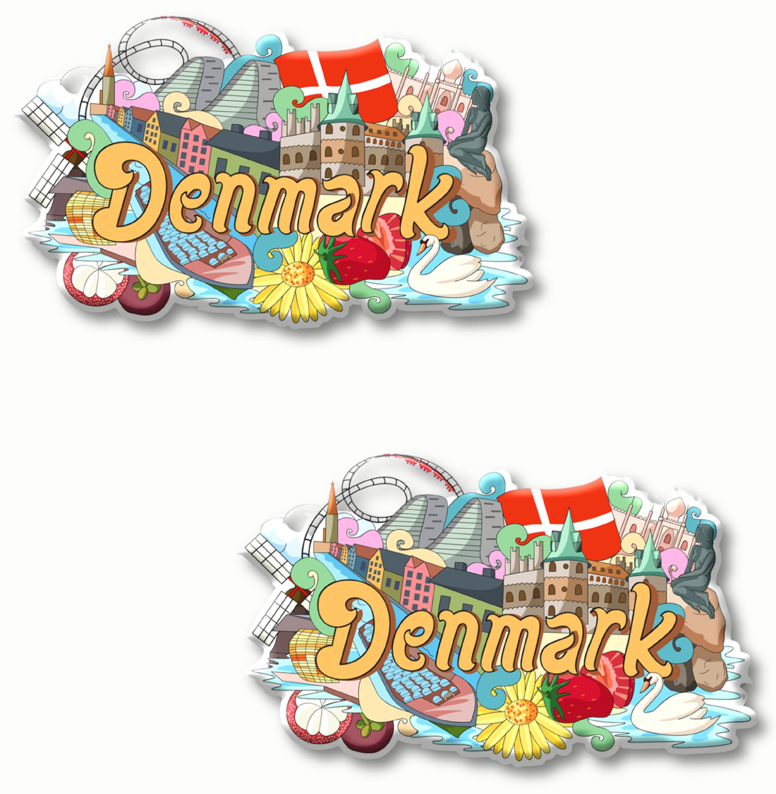 Nivaraprint Denmark Country Theme Souvenir Wooden Fridge Magnet for Decoration (Pack of 2) | Denmark Printed Stylish Decorative Refrigerator Magnet for Memories and Gift (B0D6RNGR1F) Amazon Price History, Amazon Price Tracker