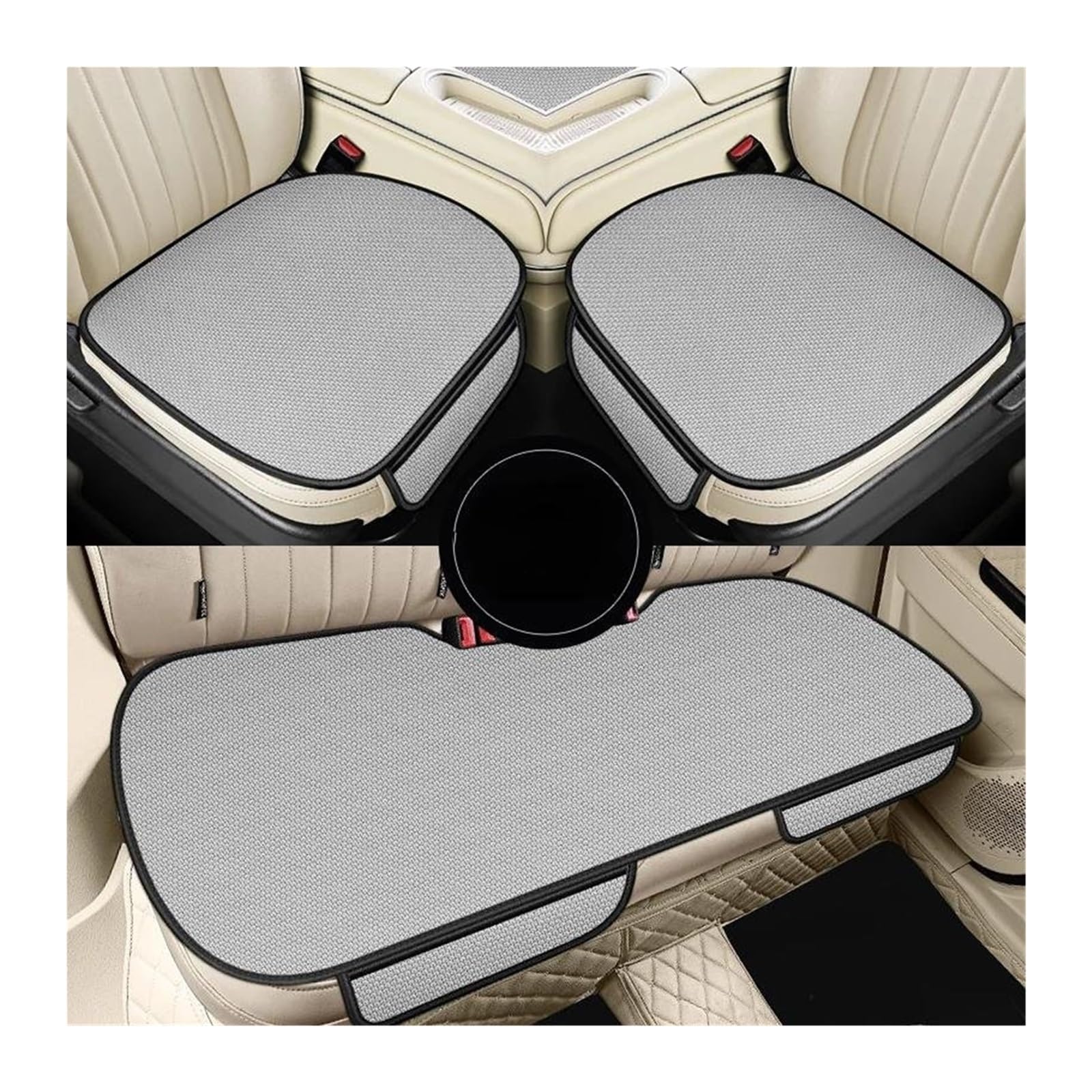 Coprisedili in Auto Cuscino Seggiolino Auto Coprisedile Antiscivolo Universale Adatto Alla Maggior Parte Delle Auto Accessorio Interni Auto Coprisedile Auto(Gray three-piece)