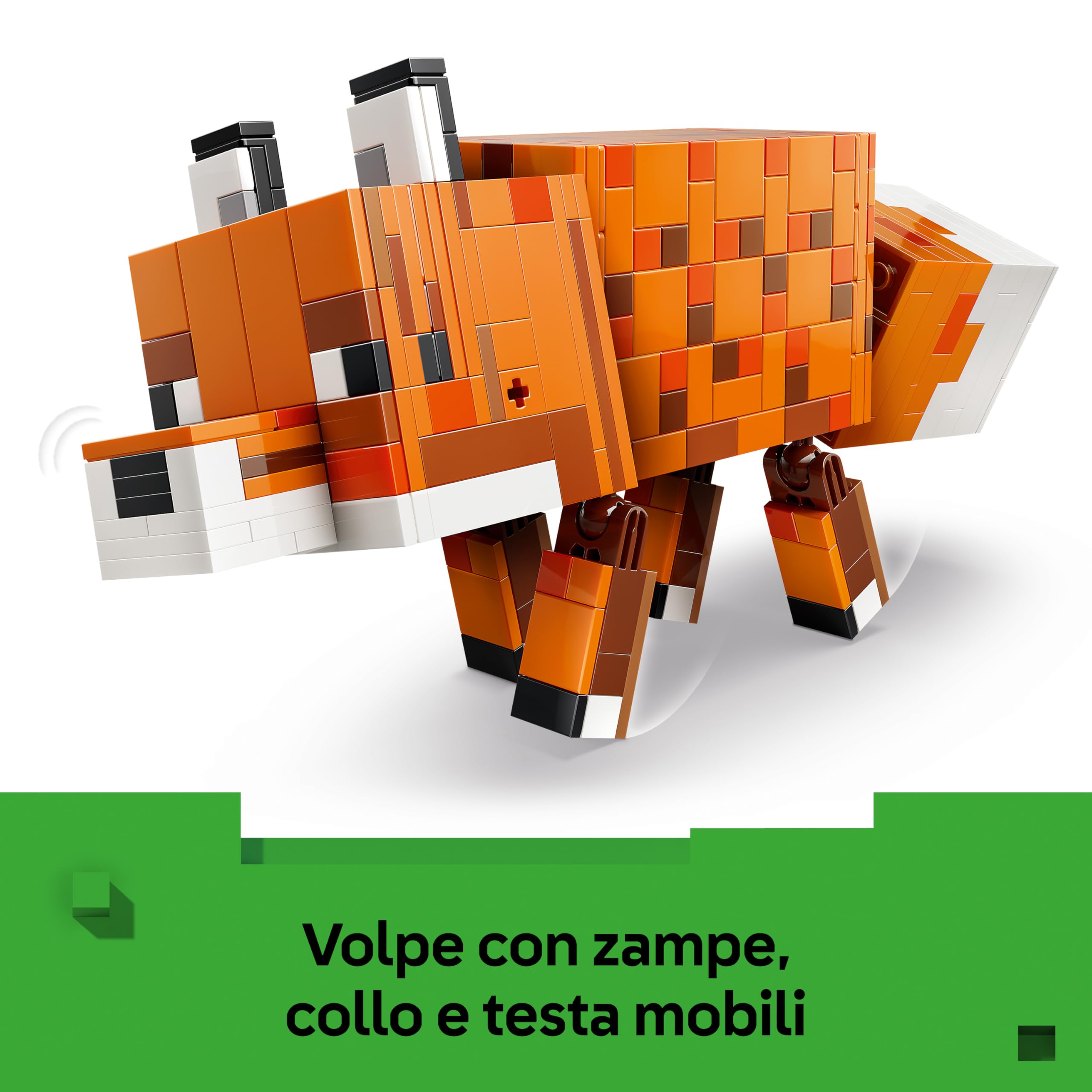 LEGO Minecraft La Volpe Giocattolo - Puzzle Animale 3D con Accessori - Decorazione per la Gaming Room o per la Camera da Letto - Idea Regalo di Compleanno per Bambini, Bambine e Fan da 10 Anni - 21588