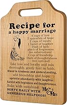 Wedding Gifts for Couple 2025, Bridal Shower Gifts for Bride and Groom, Engagement Couples Gift Ideas, Bride To Be Gifts, Newlyweds Mr and Mrs Gifts, Anniversary Happy Marriage Recipe Cutting Board