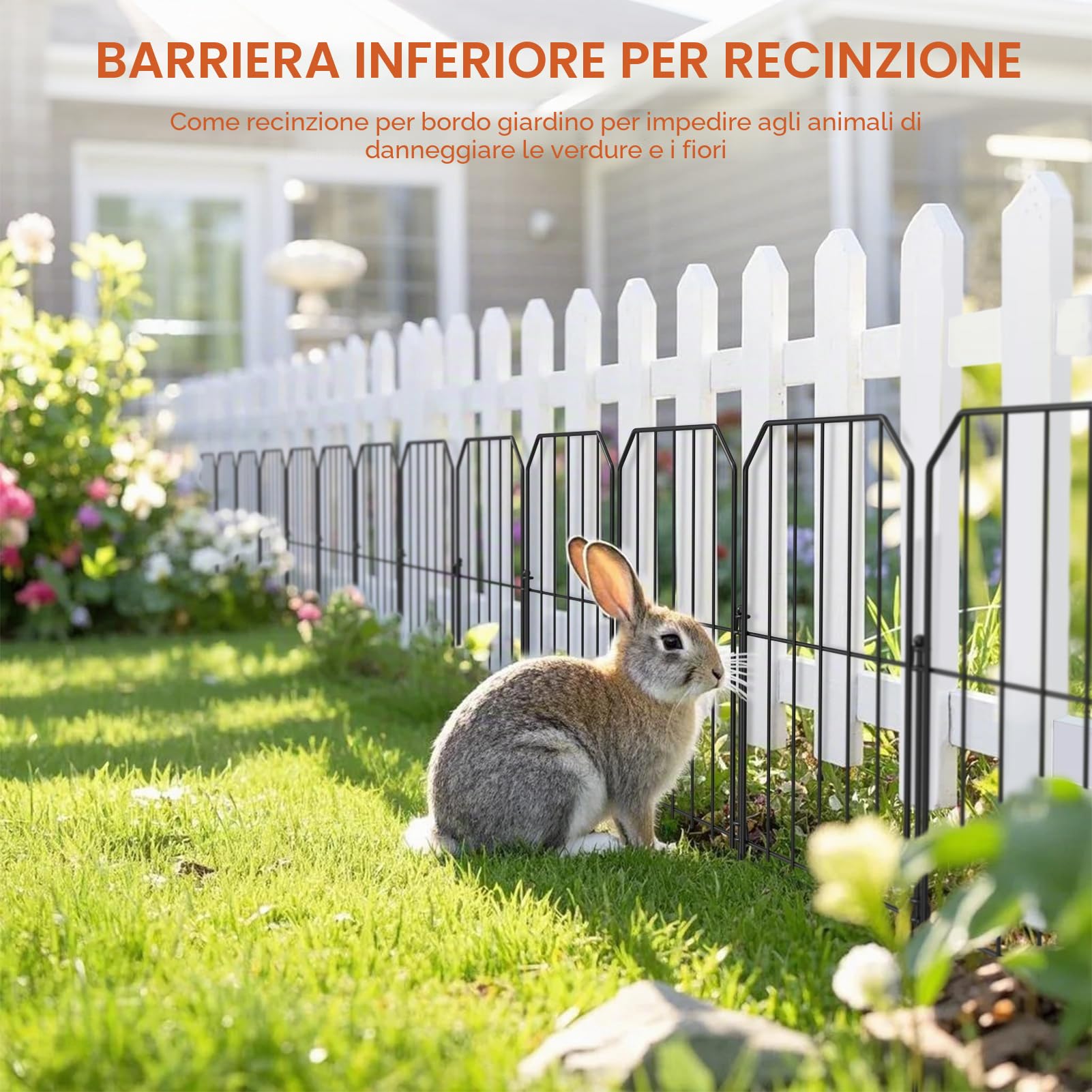 Yeabett Recinzione decorativa in metallo 31x41 cm per cani e animali esterni