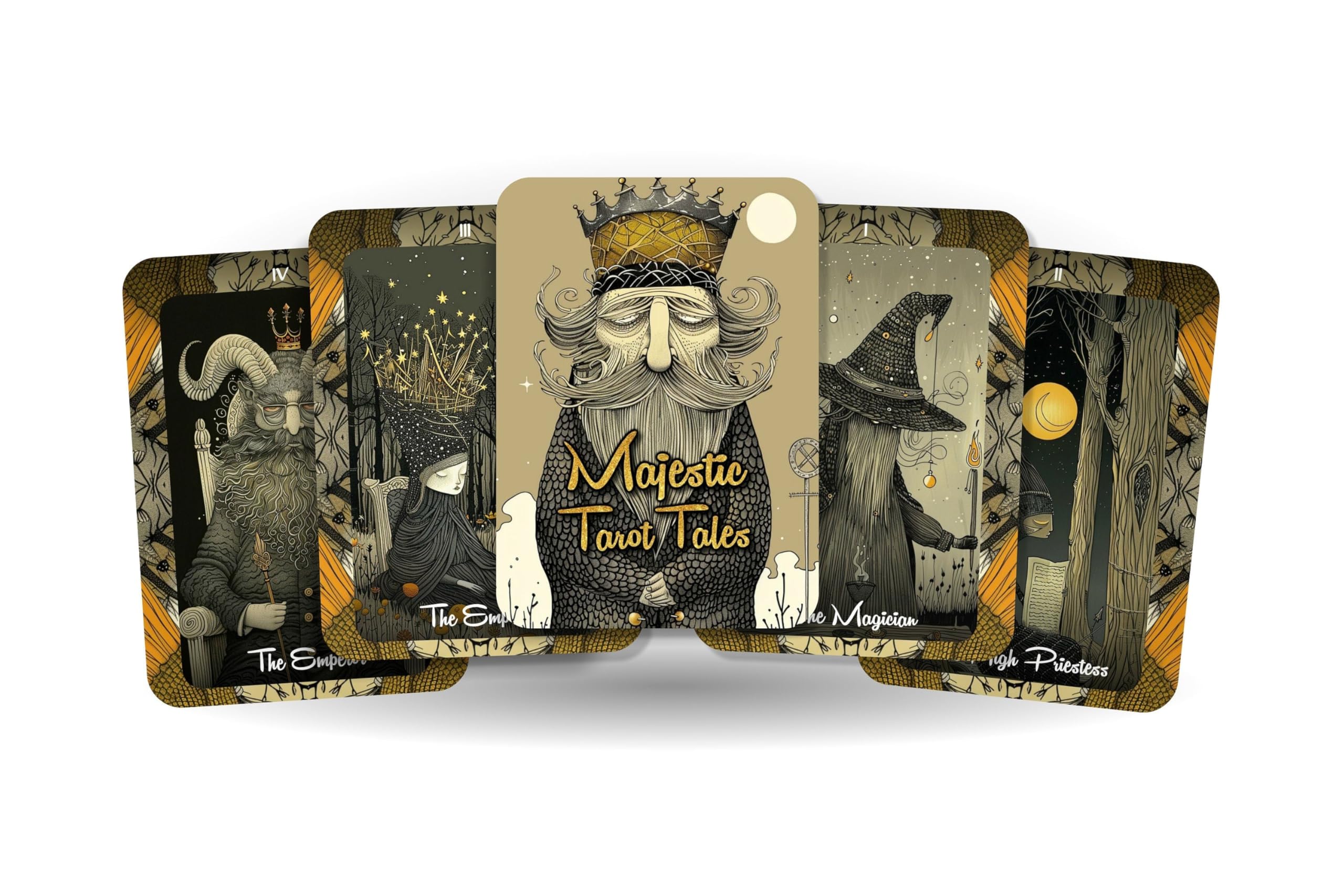 Majestic Tarot Tales - 78 Cartes de Tarot Illustrées