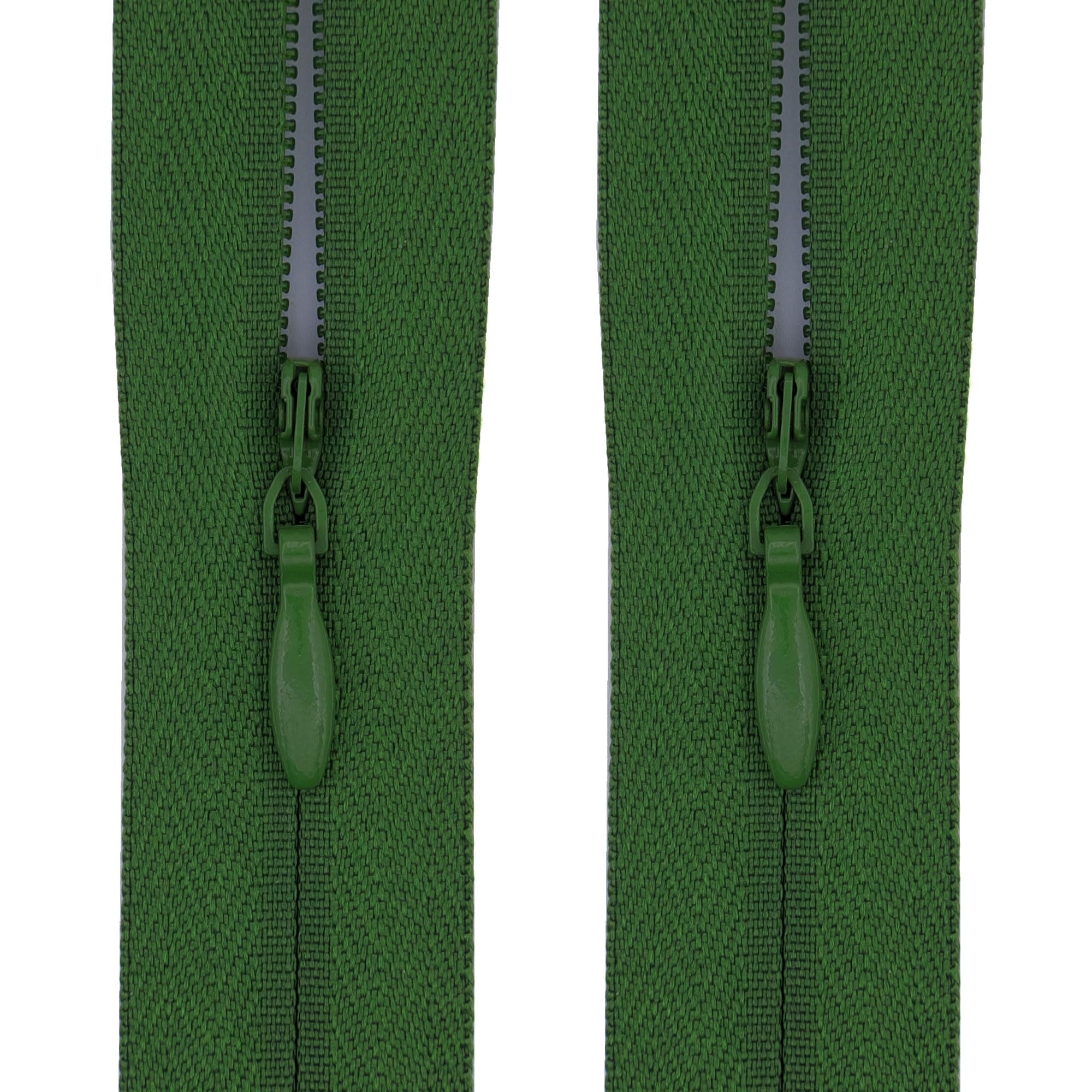 #3 Invisible Zips, 2 Pack, 14 Inch, Deep Hunter Green