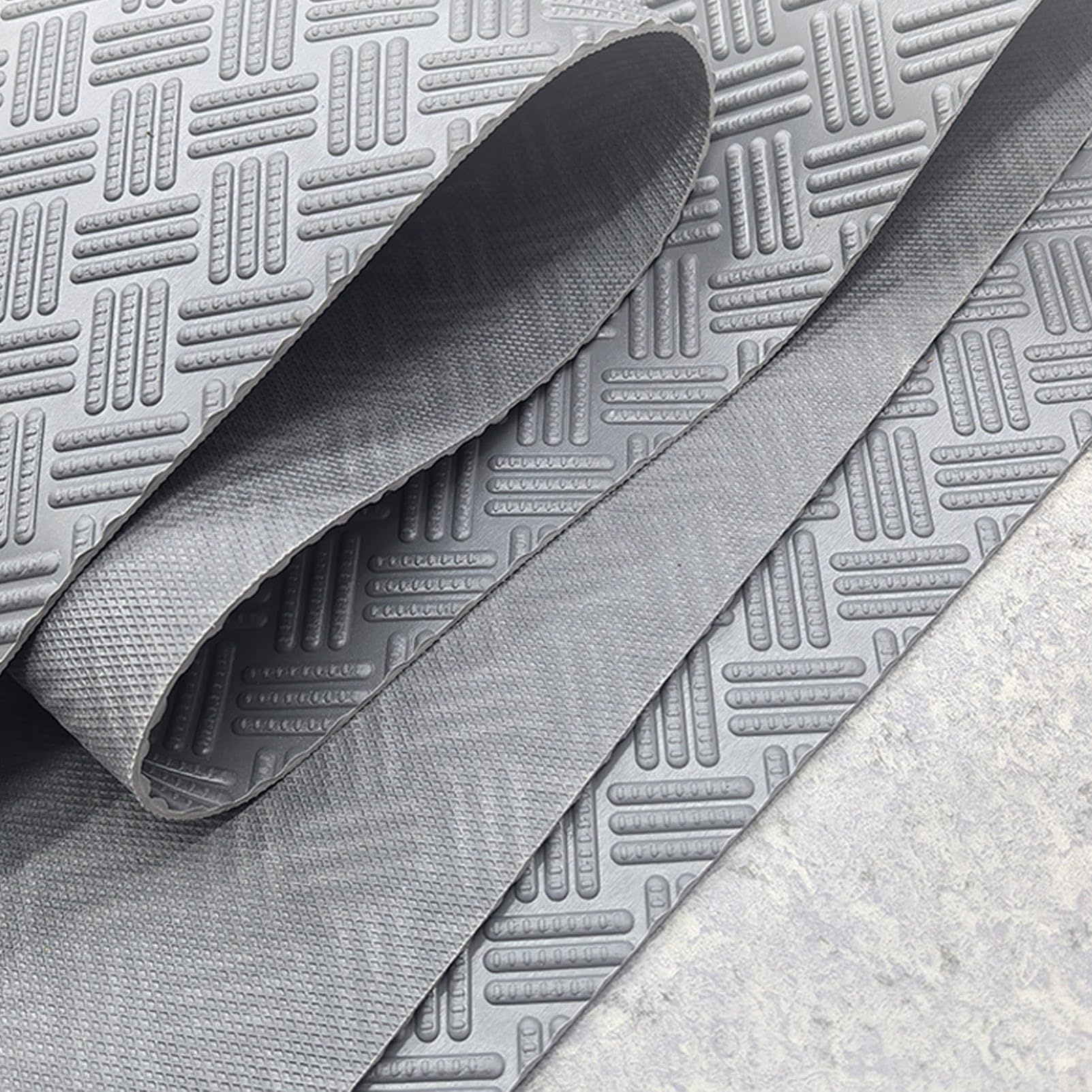 Tapete de Goma para Piso, Tapete Impermeable para Garaje de 1.6 mm de Grosor, Almohadilla Antideslizante para Reparación de Autos, para Garaje, Furgonetas, Gimnasio(Gray,0.9x2m)