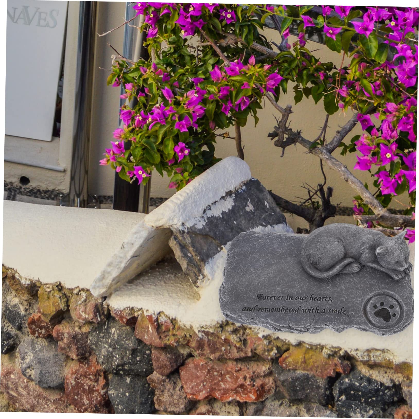 Estatua De Piedra Conmemorativa para Mascotas Figura De Jardín para El Recuerdo